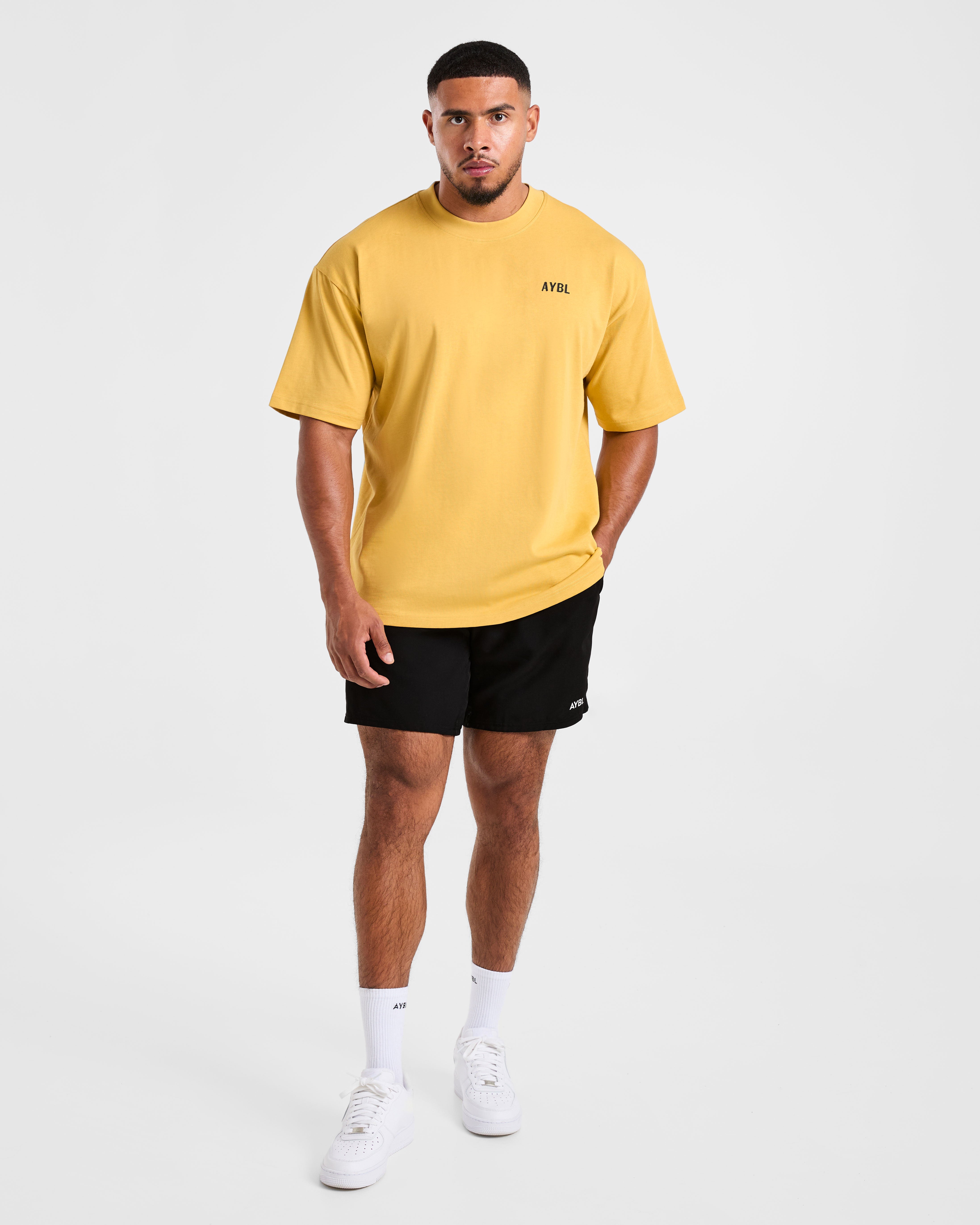 Lift Heavy Oversized T Shirt - Vintage Yellow