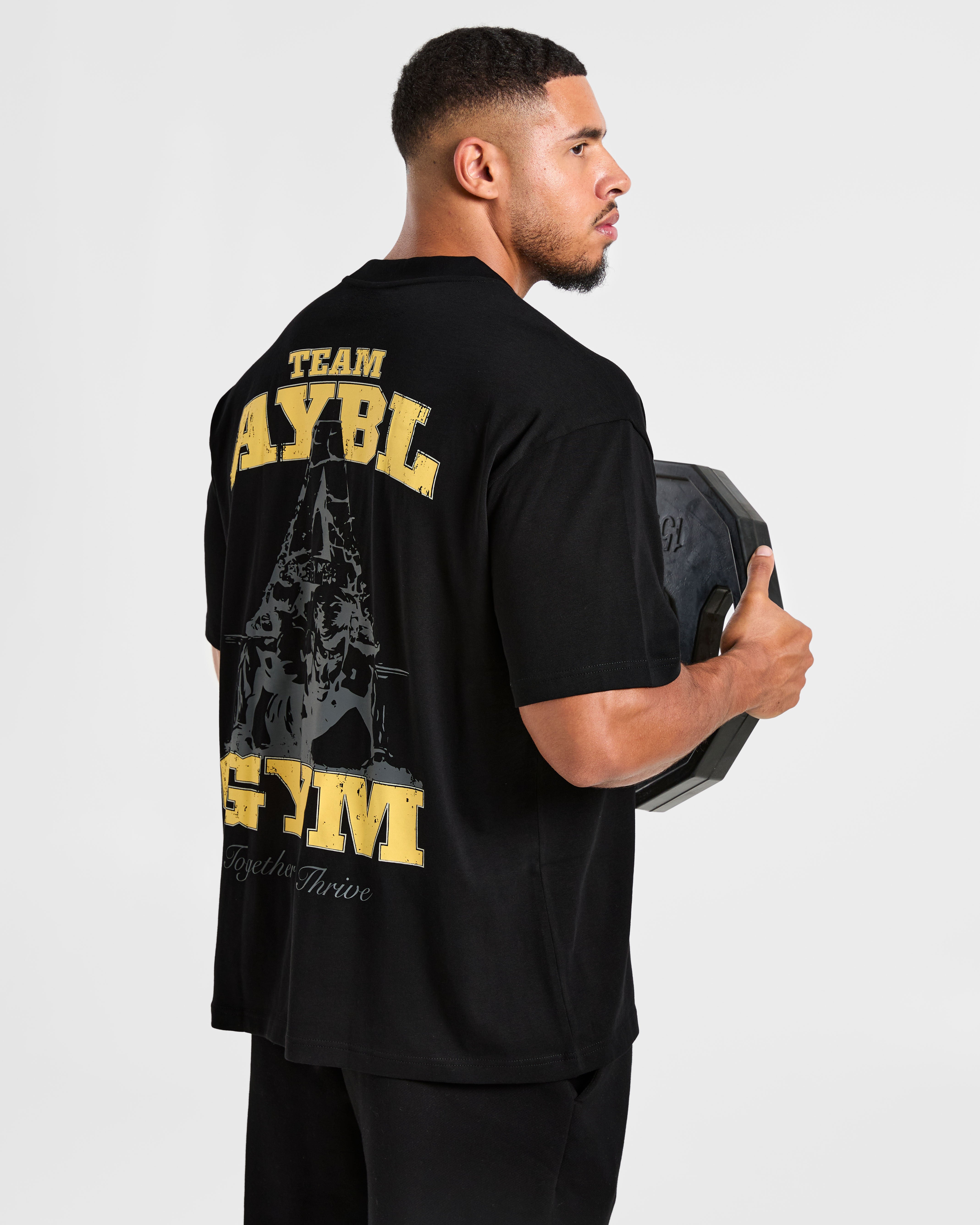 Team AYBL Oversized T Shirt - Black/Yellow