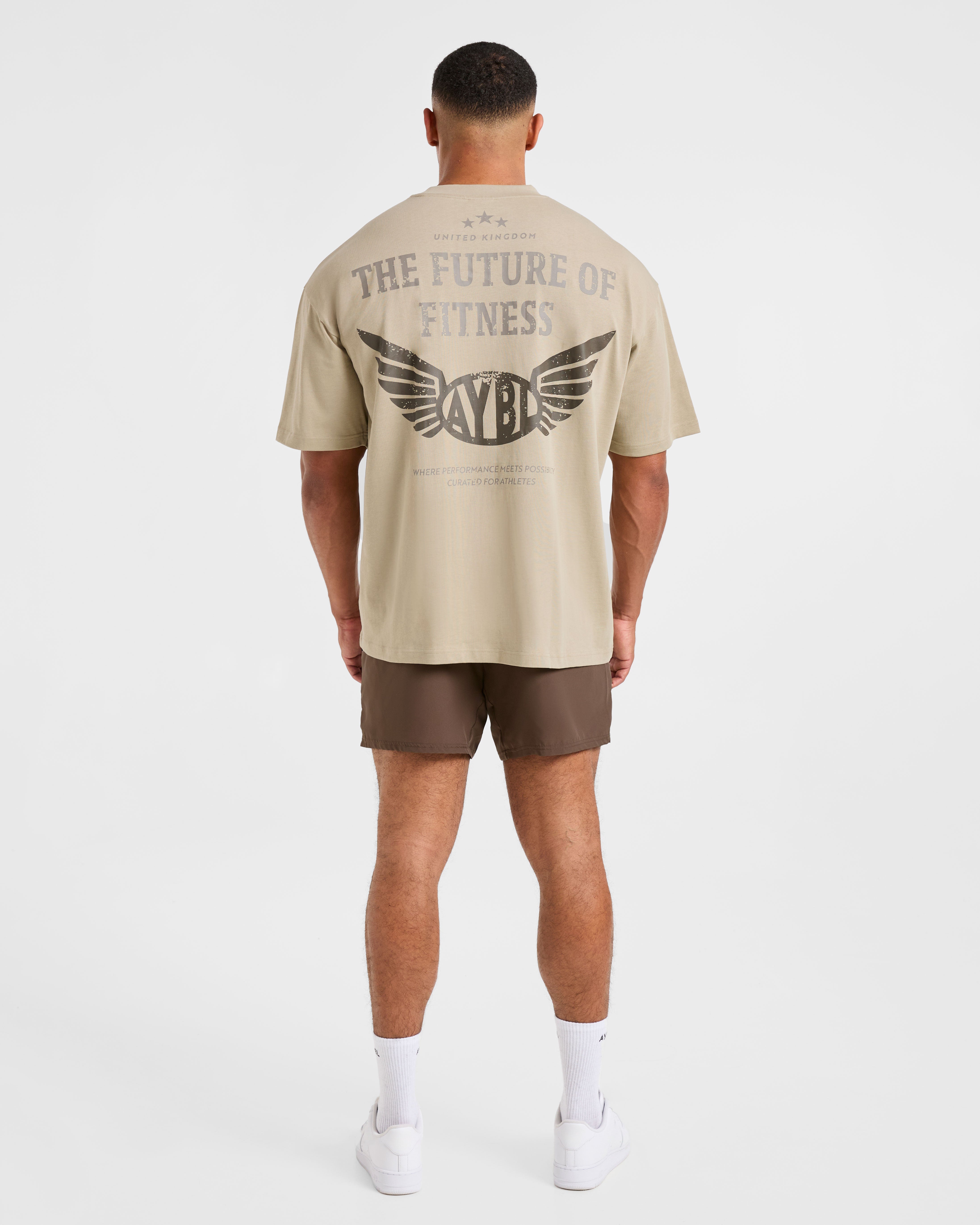 Future Fitness Oversized T Shirt - Dusty Sand