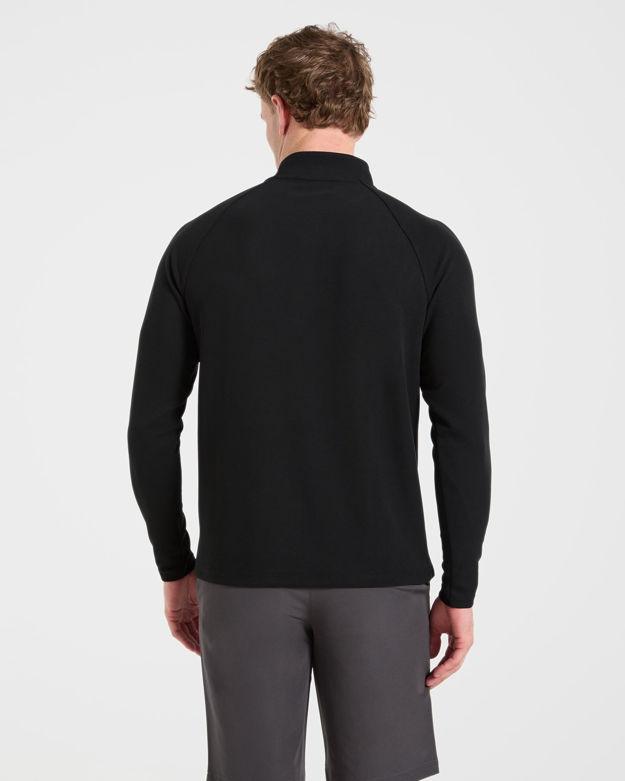 Precision Hybrid 1/4 Zip Pullover - Black