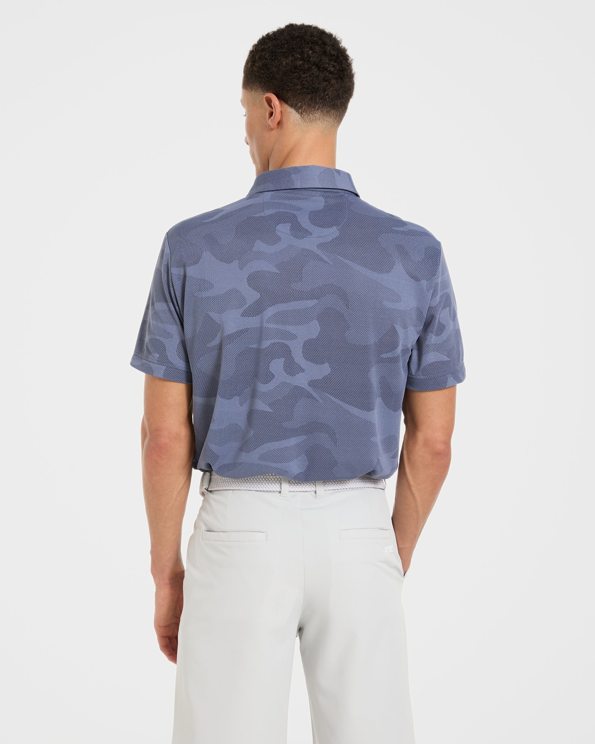 Camo Polo - Slate Blue