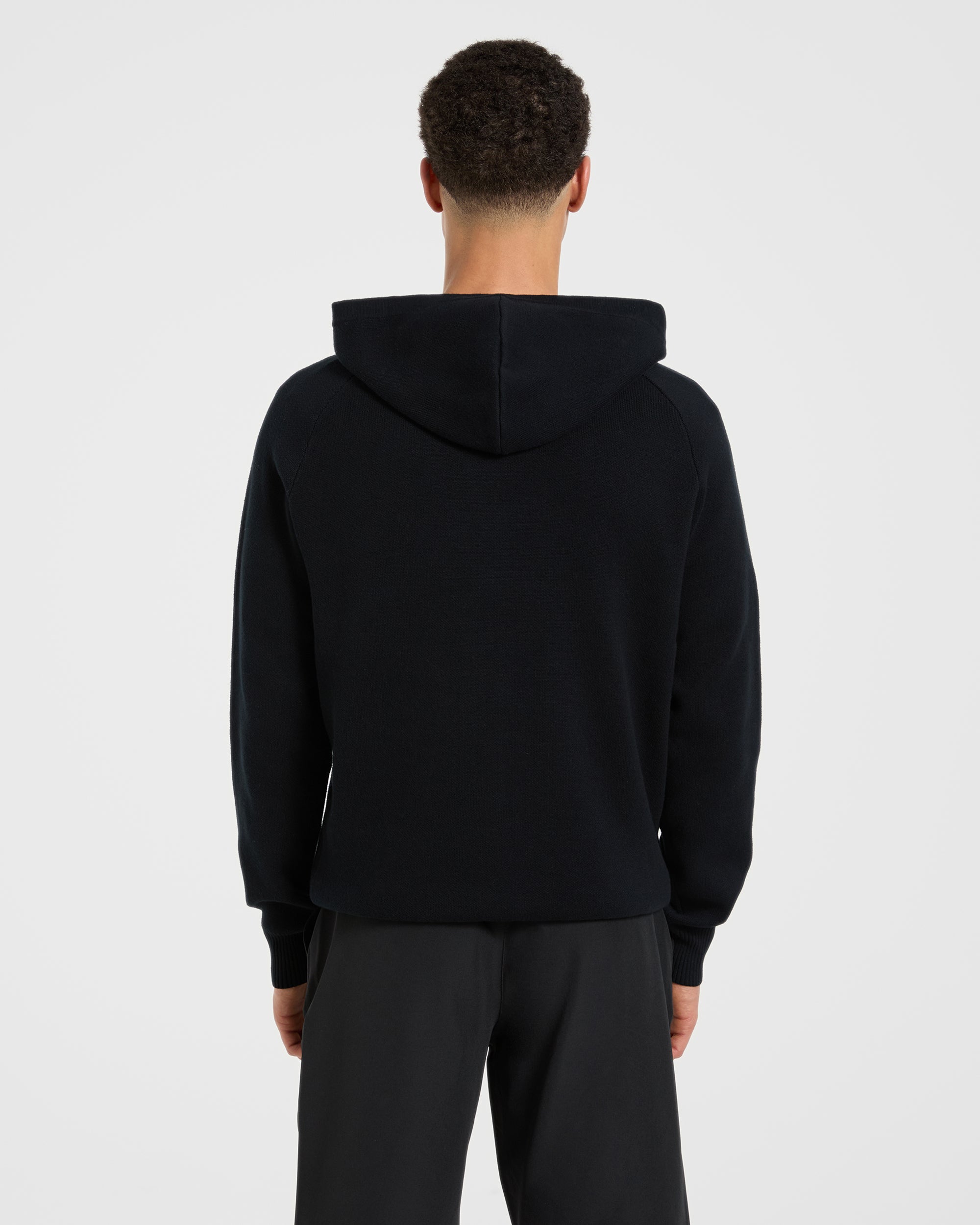 Golf Club Knitted Hoodie - Black