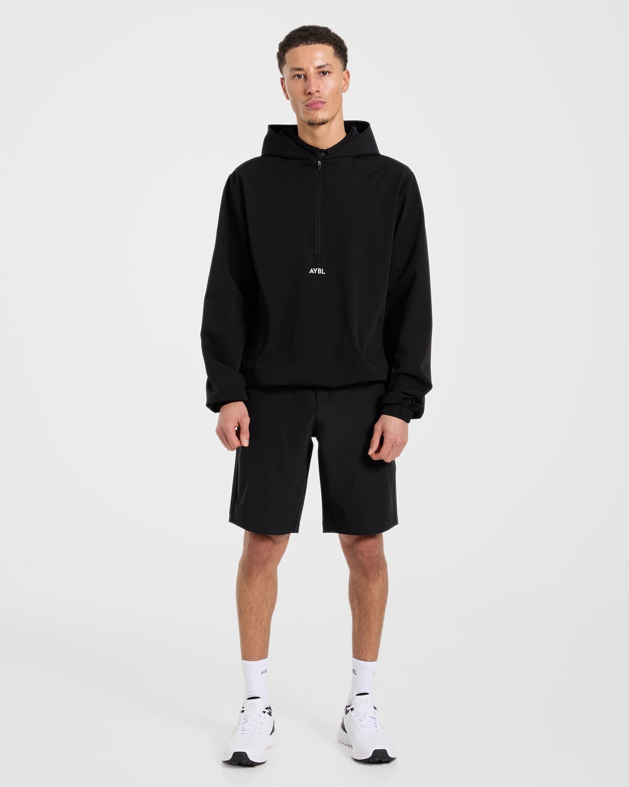 Precision 1/4 Zip Wind Pullover - Black