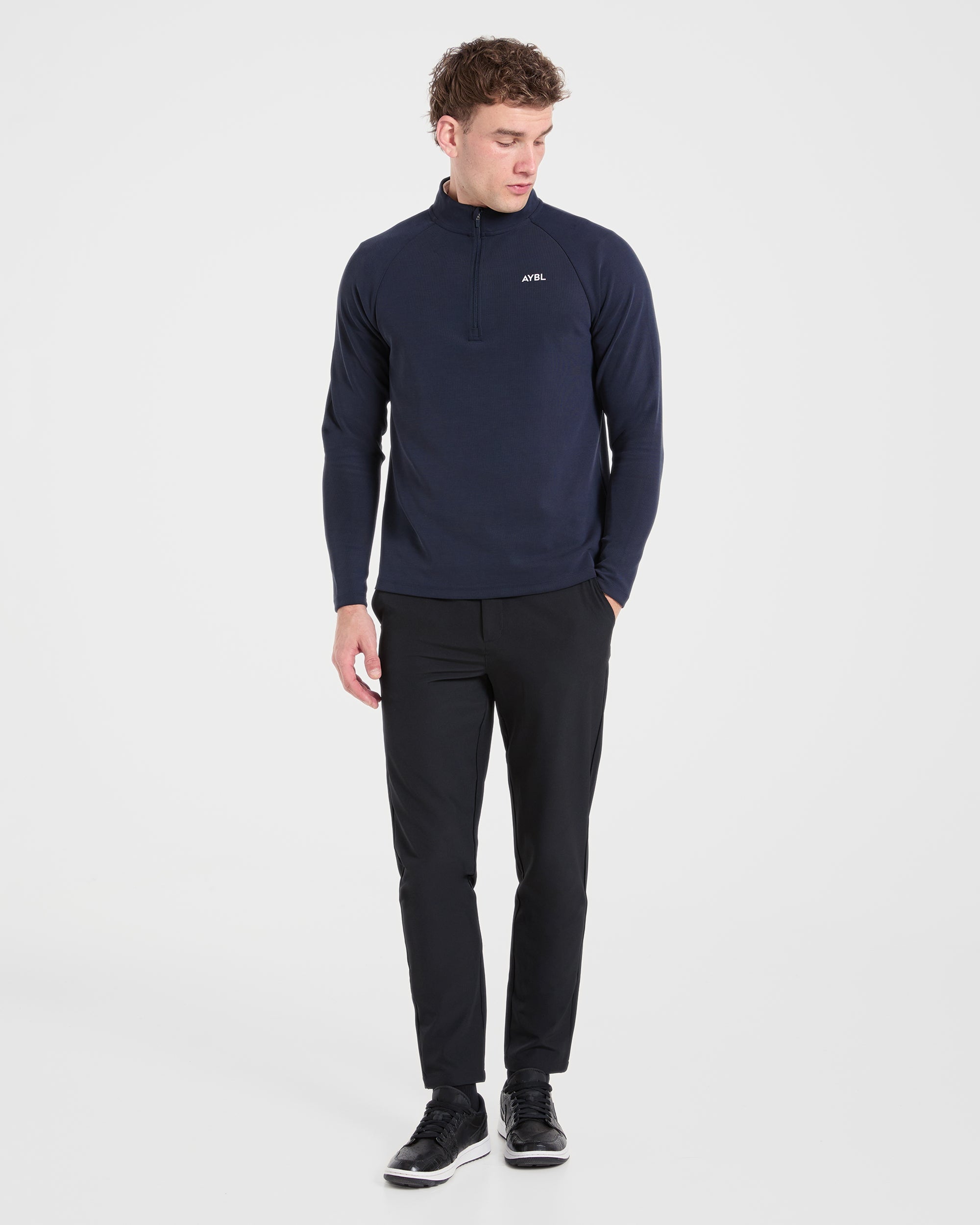 Precision Hybrid 1/4 Zip Pullover - Navy