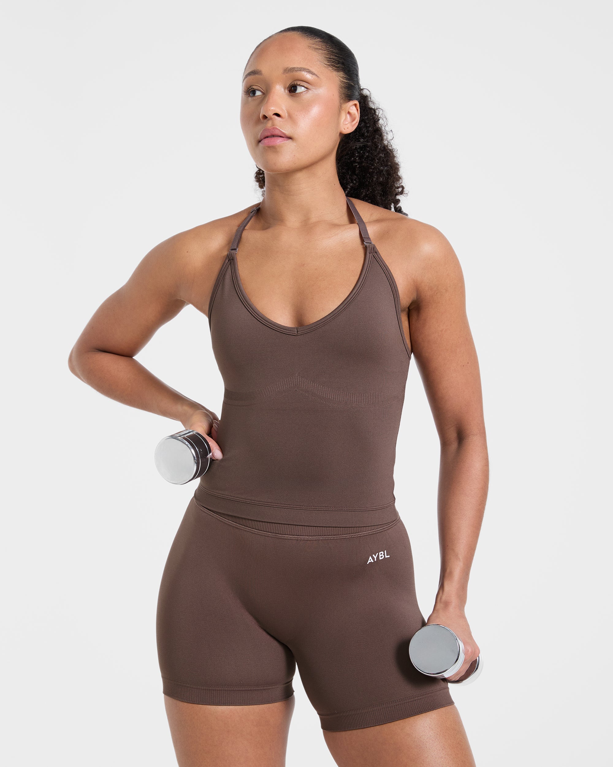 Adapt Seamless Tank Top - Brown