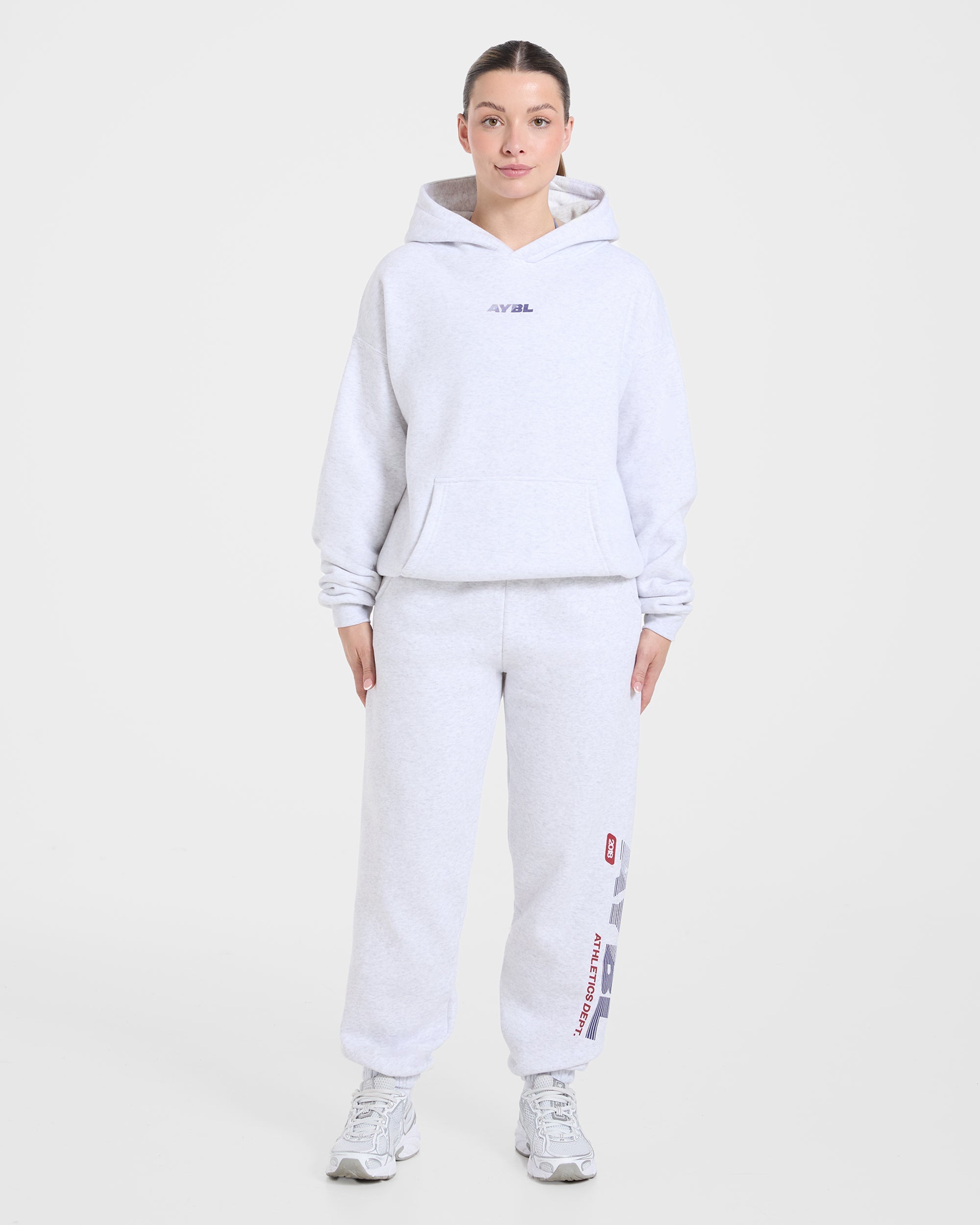 Athletics Dept Oversized Hoodie - Grey Marl