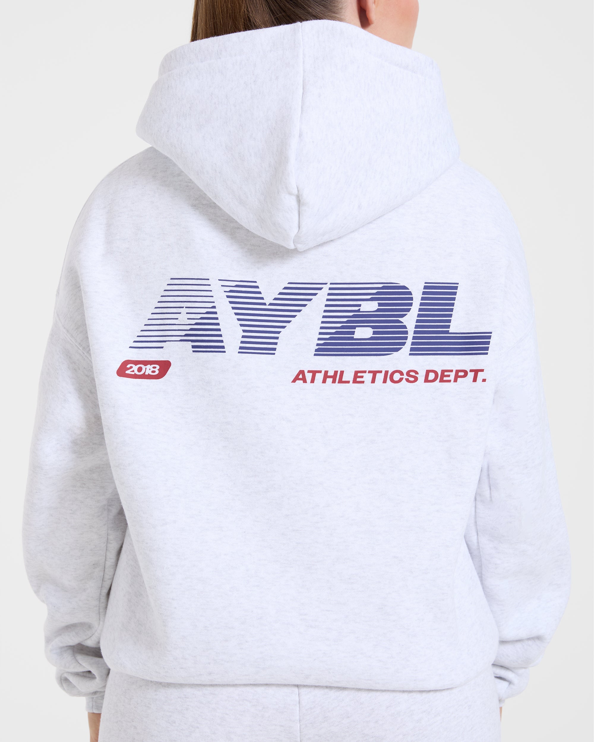 Athletics Dept Oversized Hoodie - Grey Marl