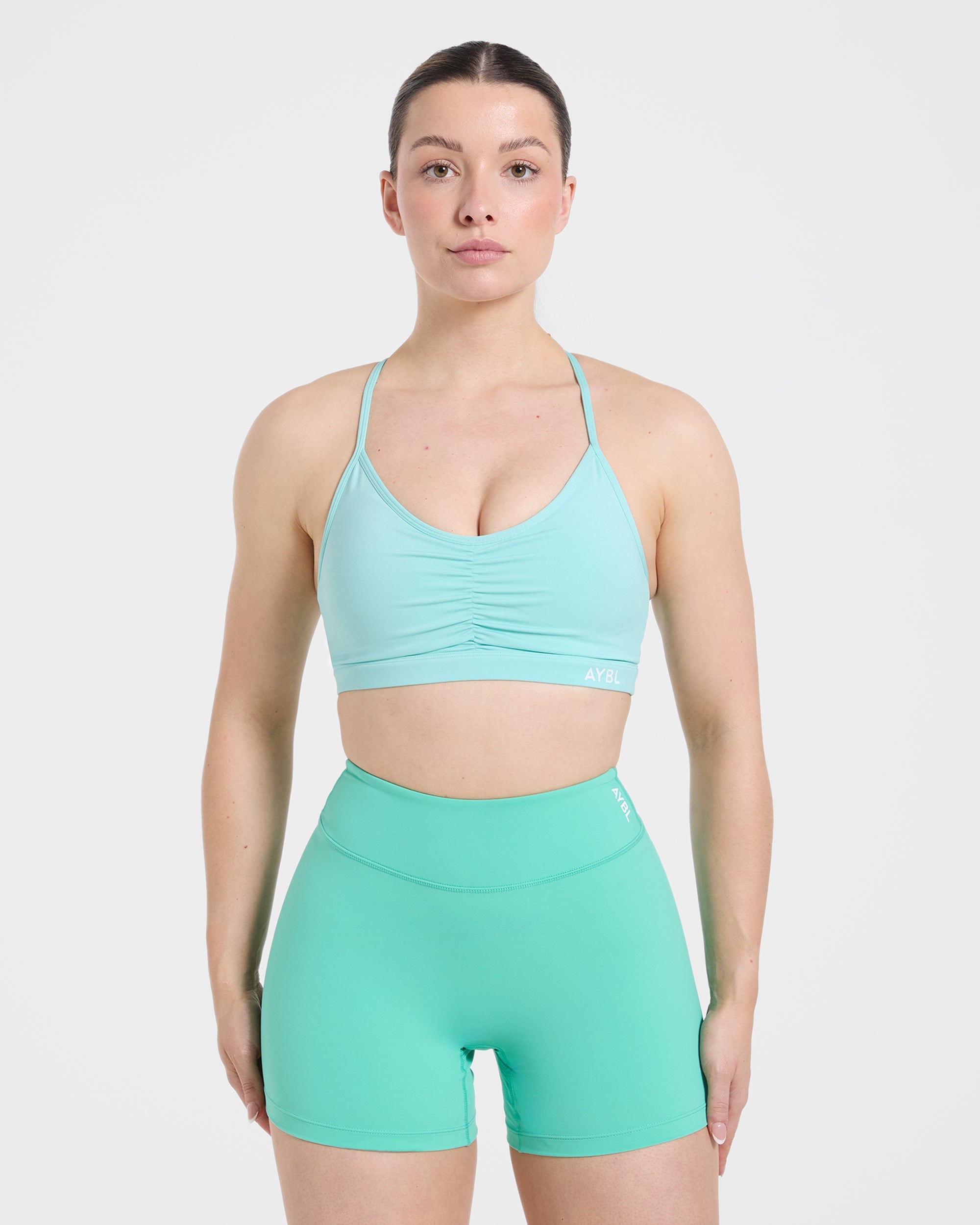 AYBL スポーツブラ XS Essential Ruched Sports Bra - Black