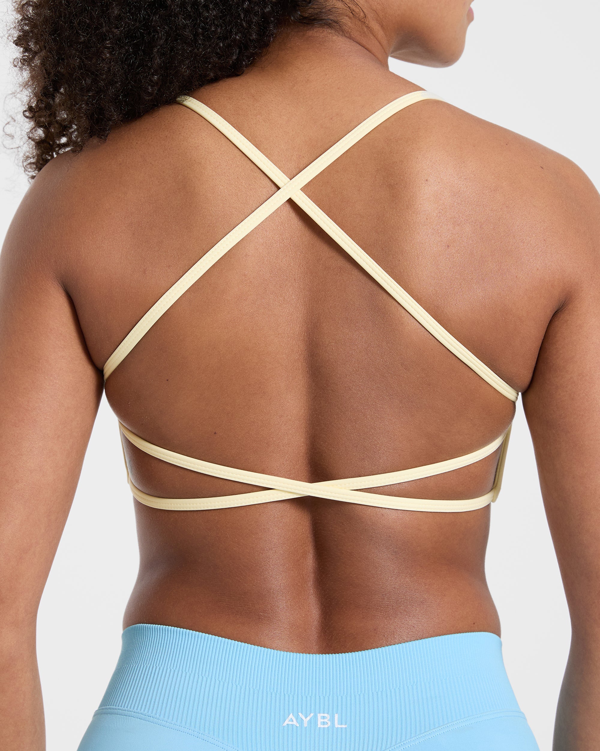 Essential Crossback Sports Bra - Yellow