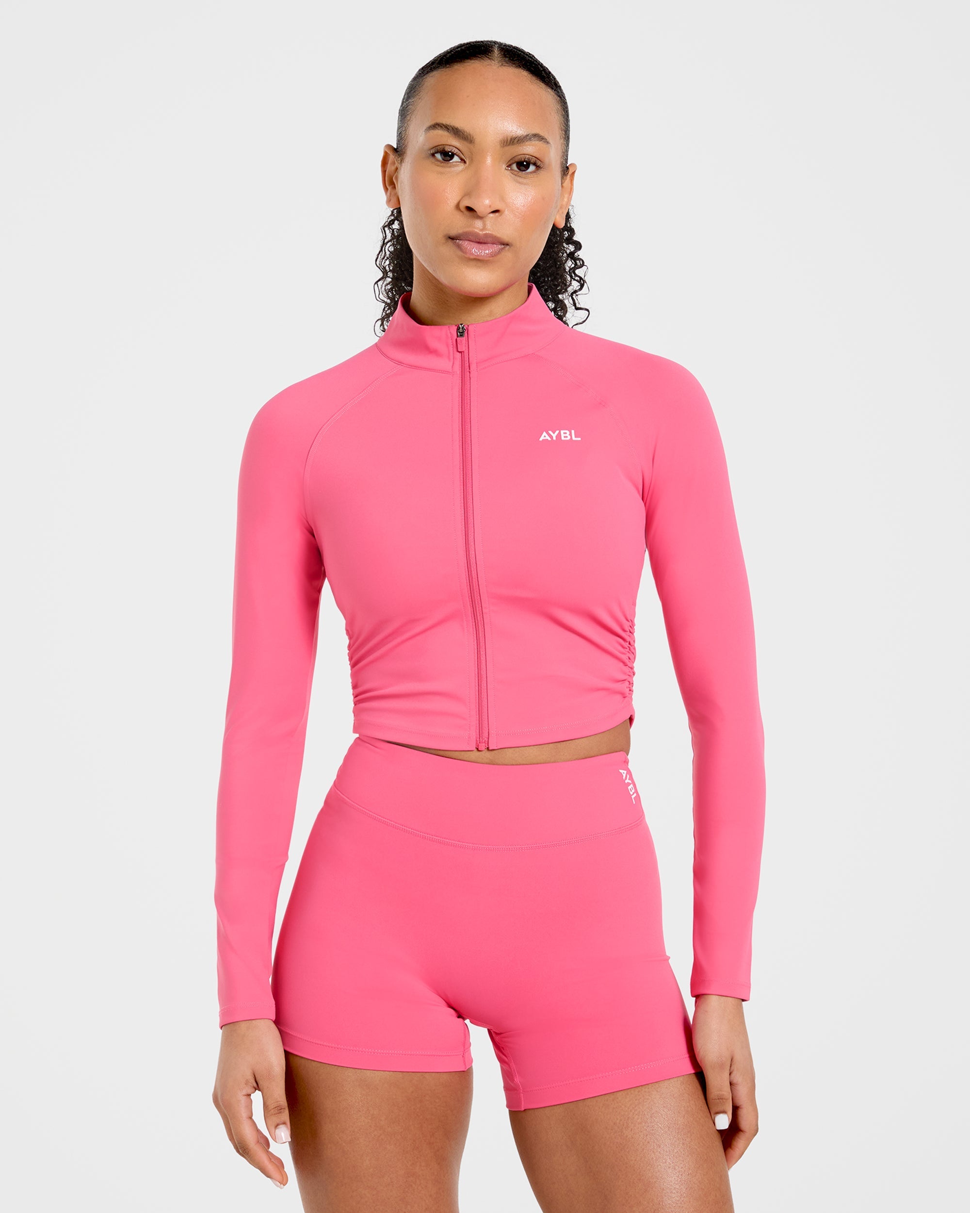 Physique Zip Up Jacket - Roseberry Pink
