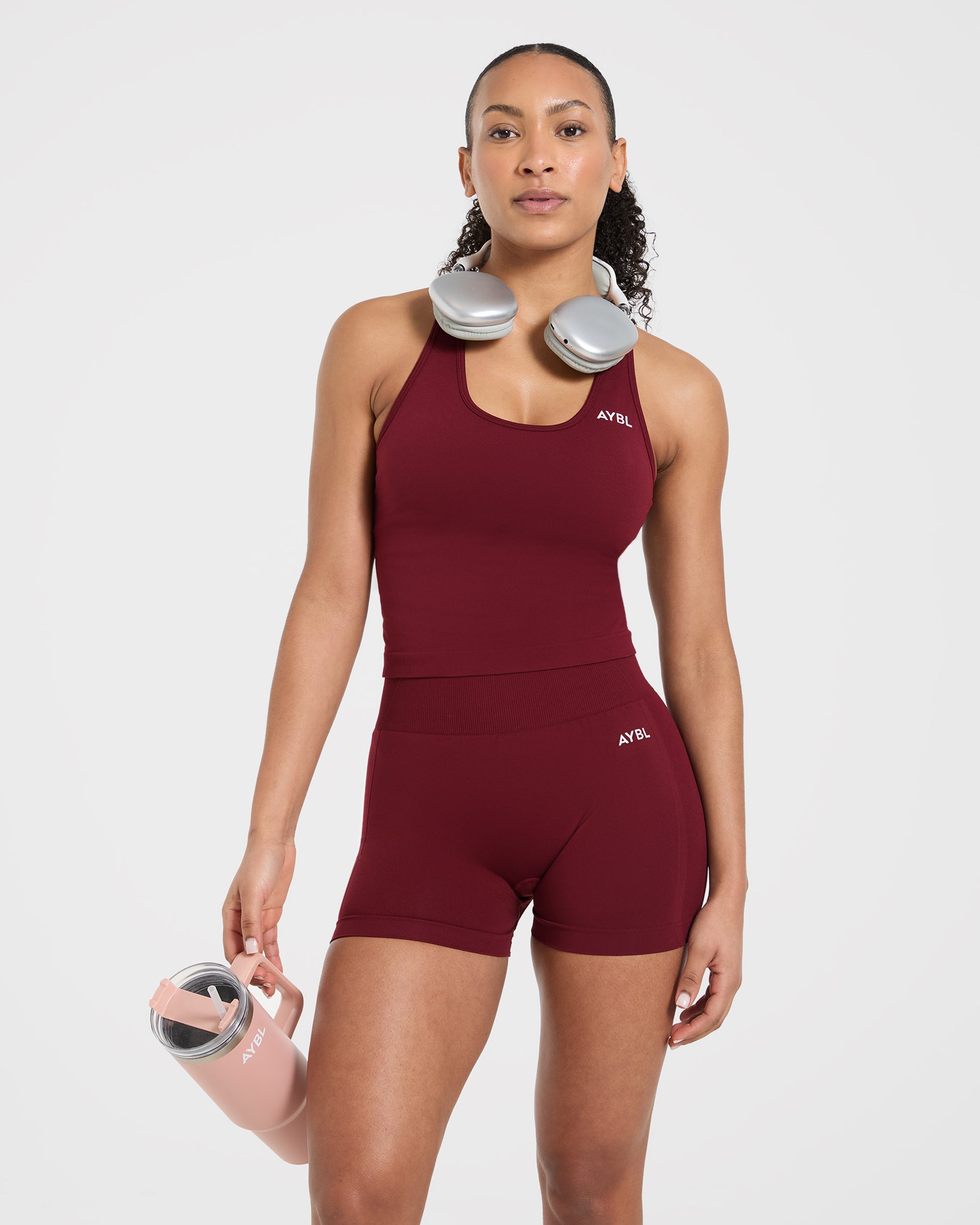 Empower Seamless Tank Top - Red Wine