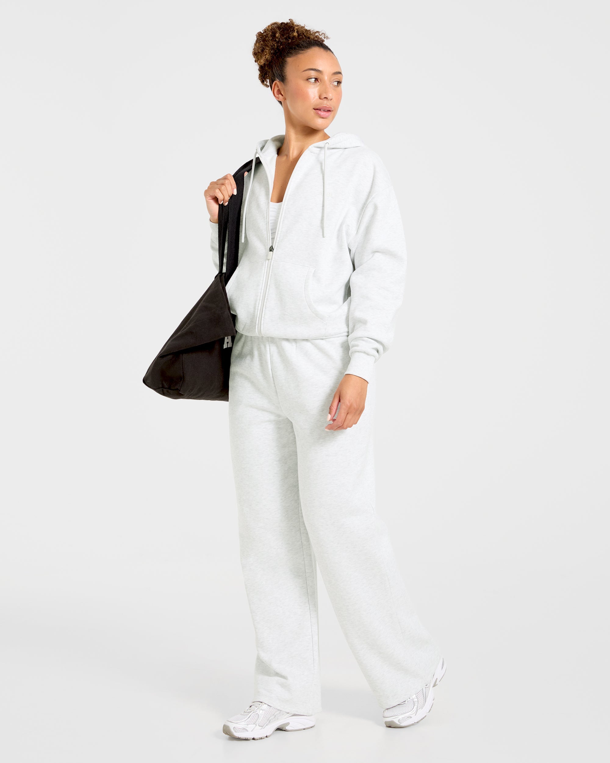 Lifestyle Oversized Straight Leg Joggers - Heather Grey