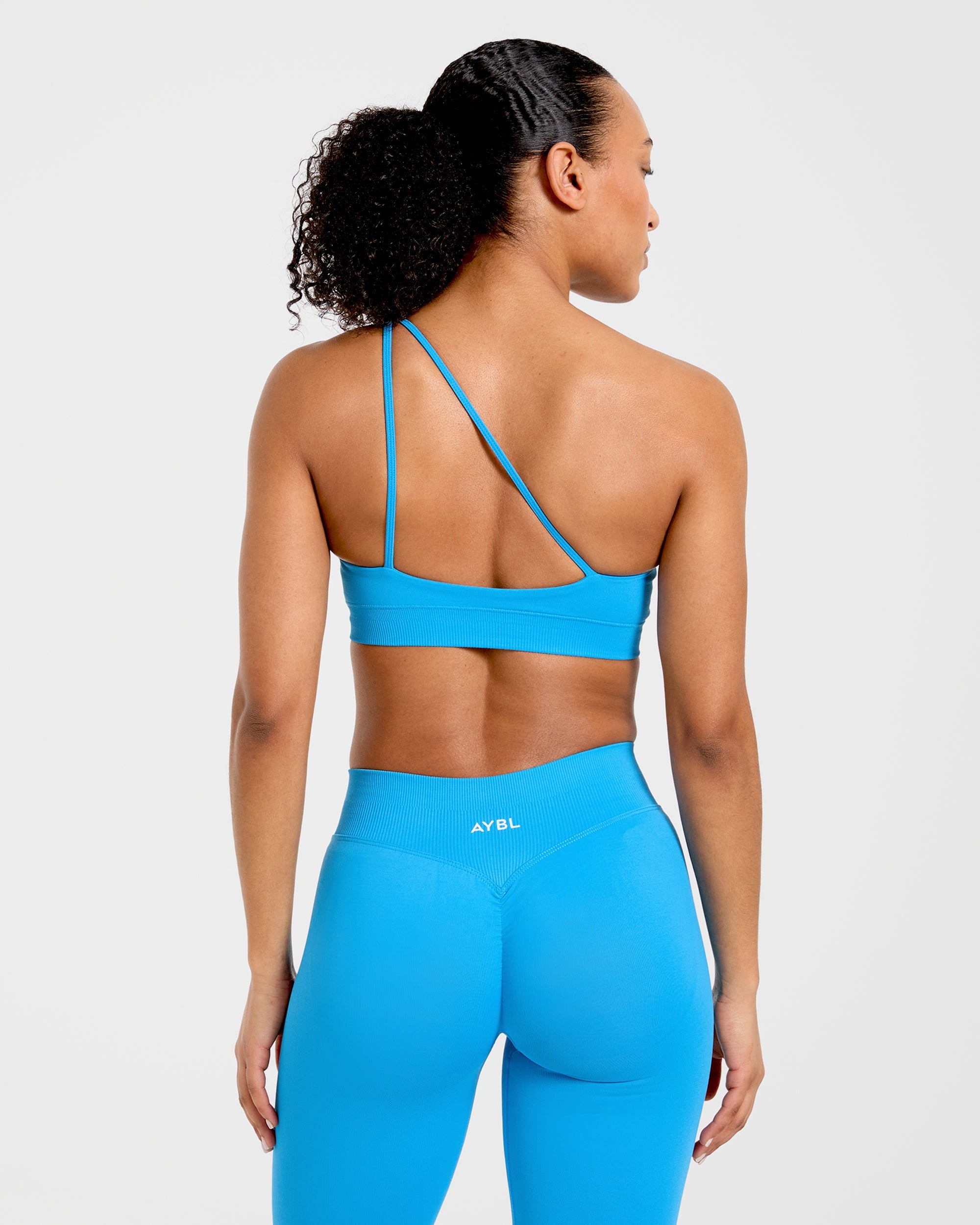 Enhance Seamless One Shoulder Sports Bra - Summer Cobalt