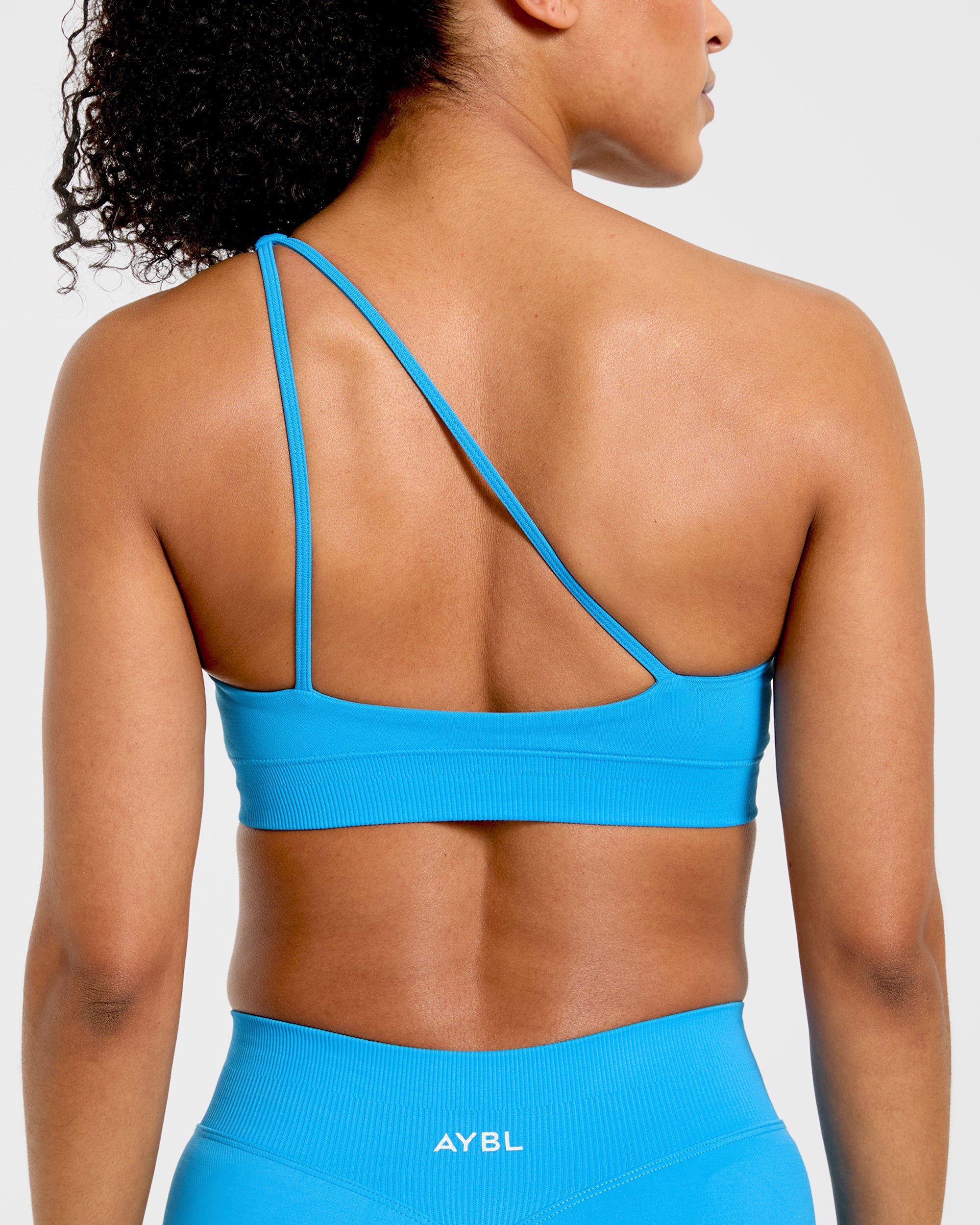 Enhance Seamless One Shoulder Sports Bra - Summer Cobalt