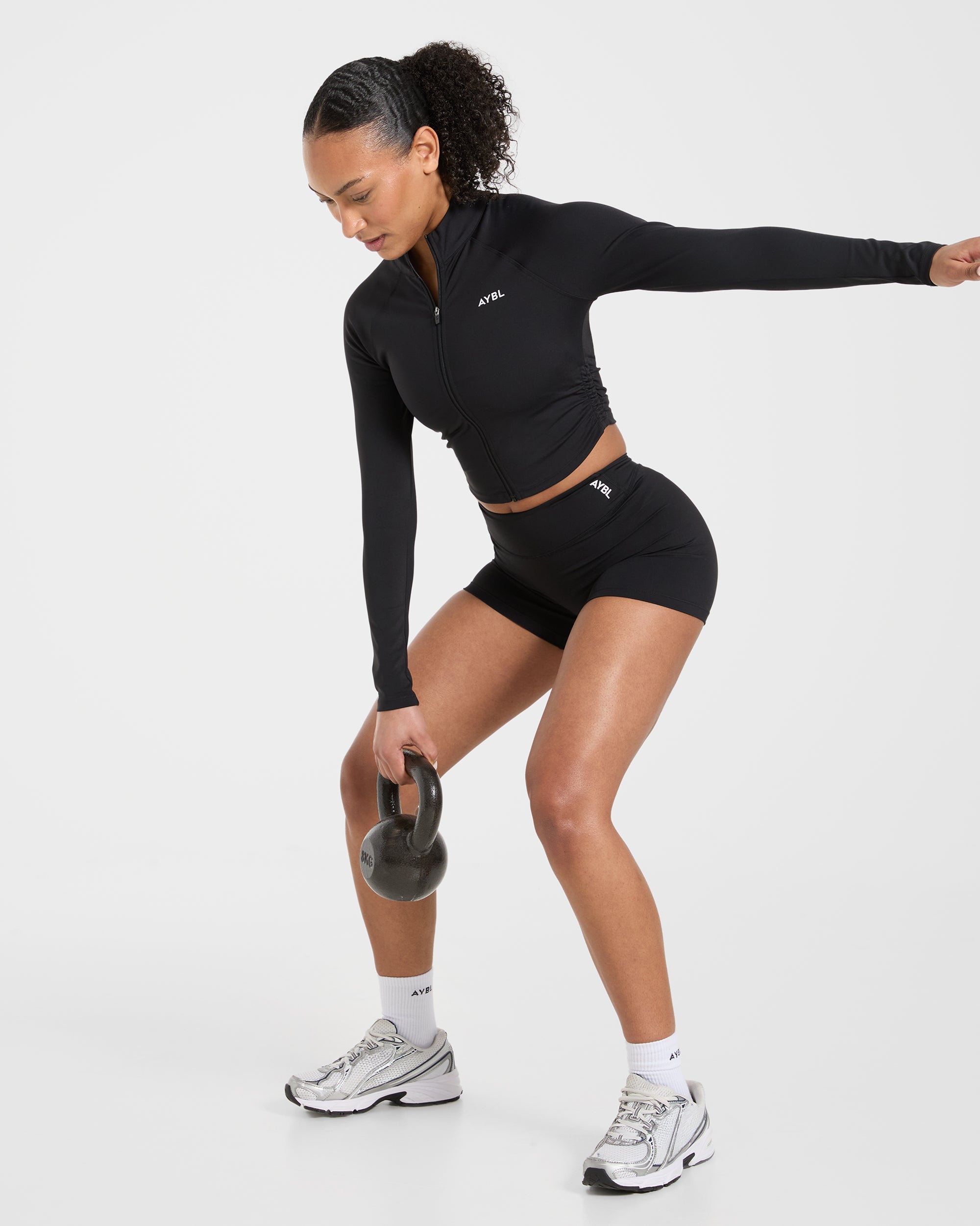 Physique Zip Up Jacket - Black