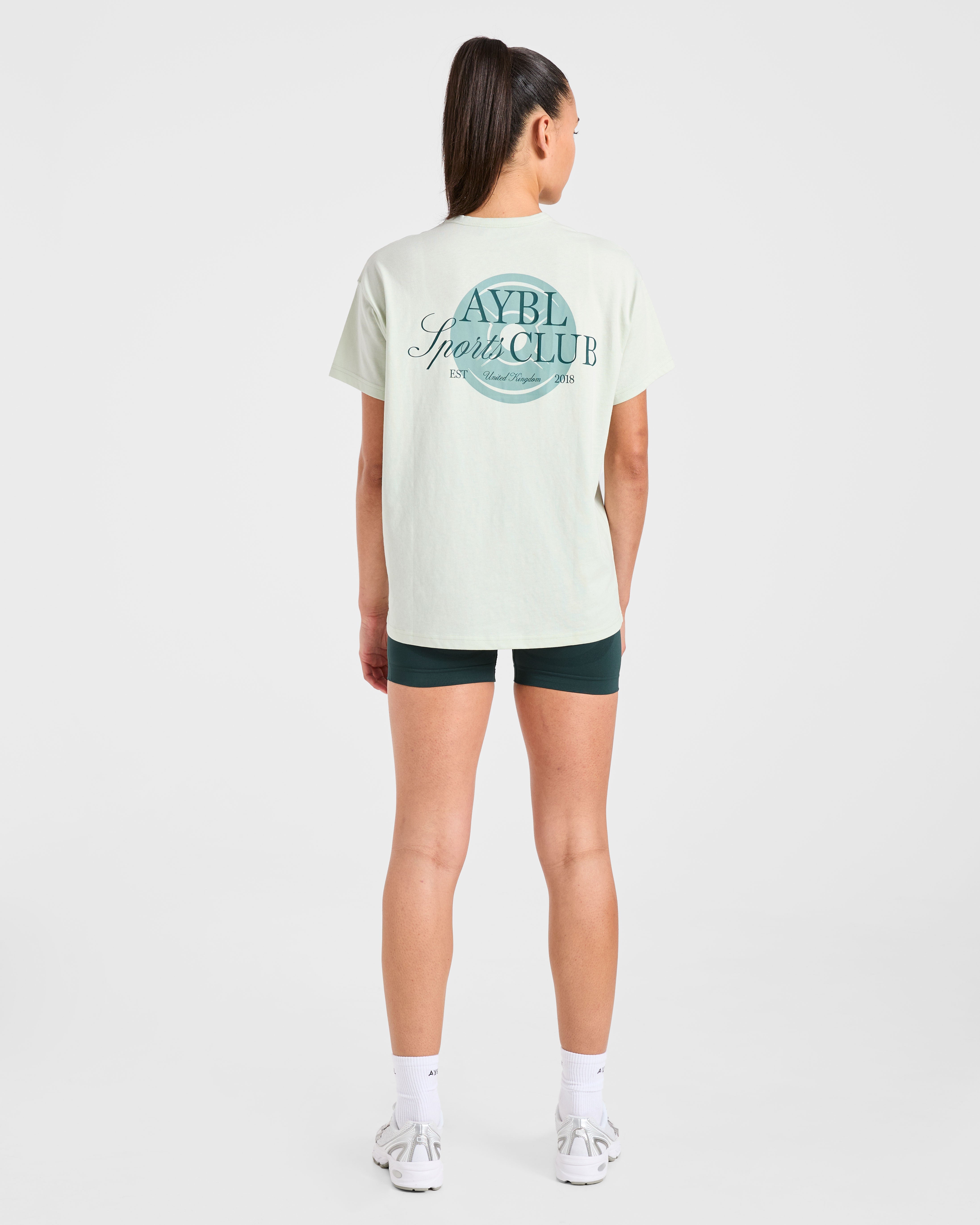 AYBL Sports Club Script Oversized T Shirt - Green