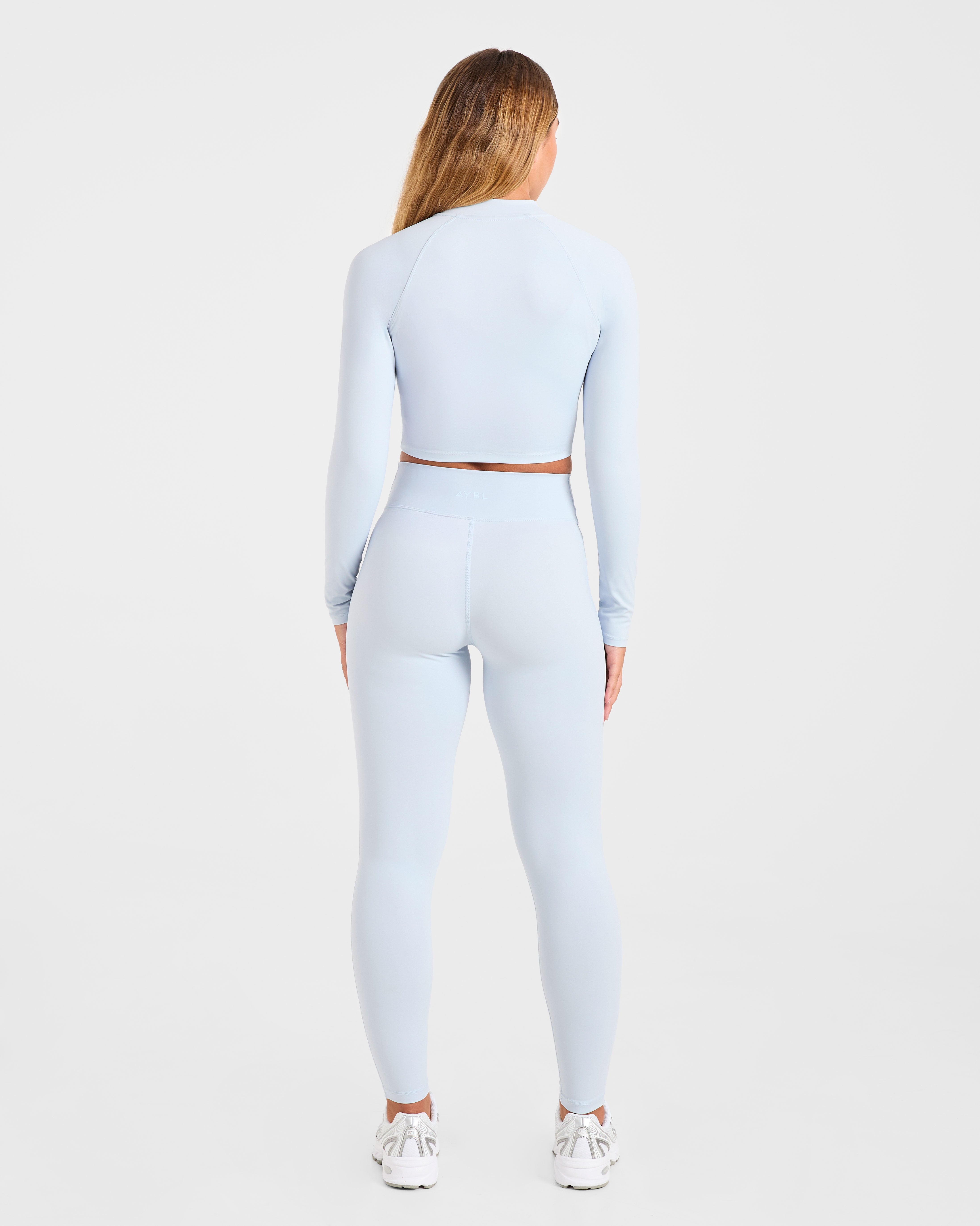 Sculpt Wrap Zip Up Jacket - Iced Blue