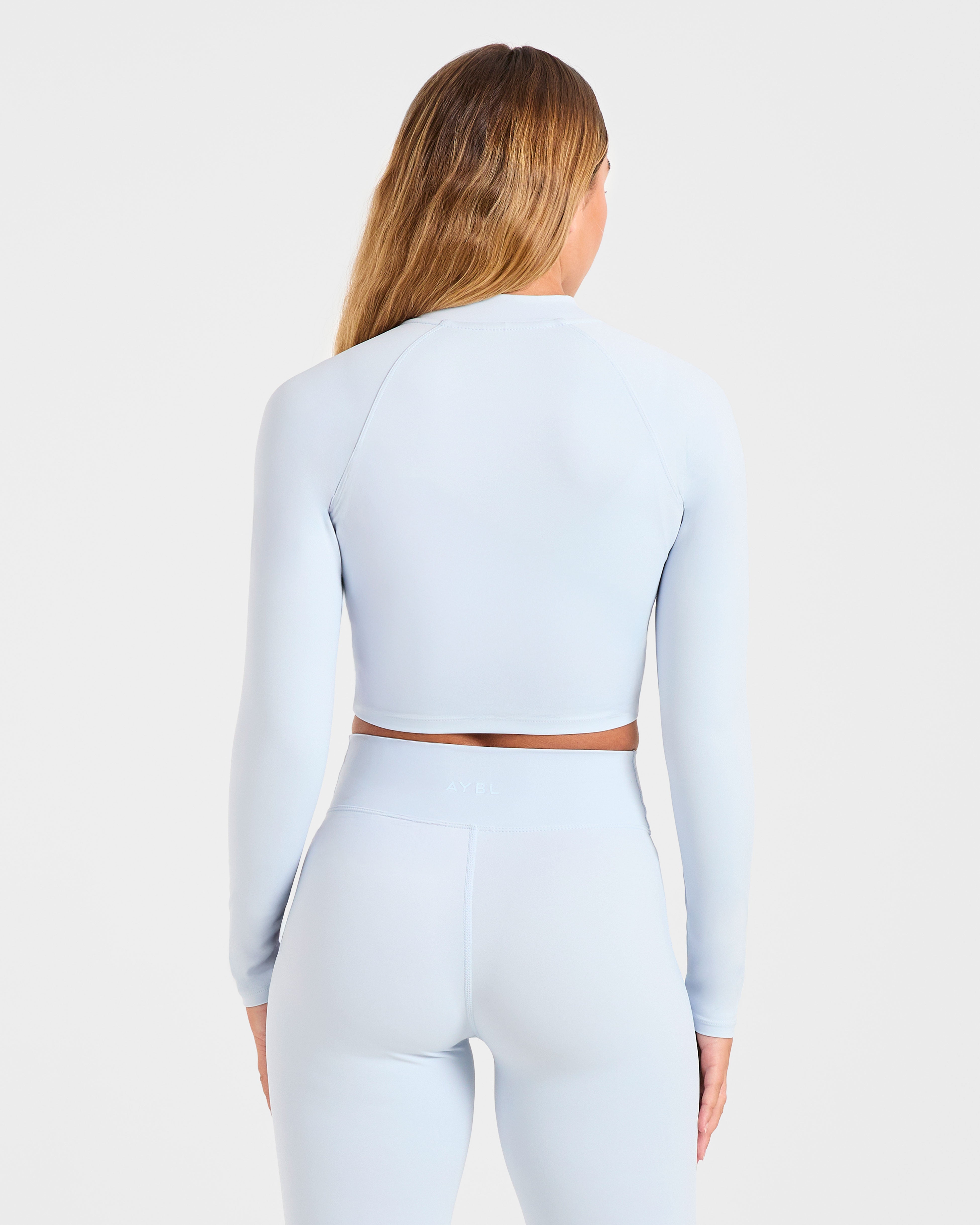 Sculpt Wrap Zip Up Jacket - Iced Blue