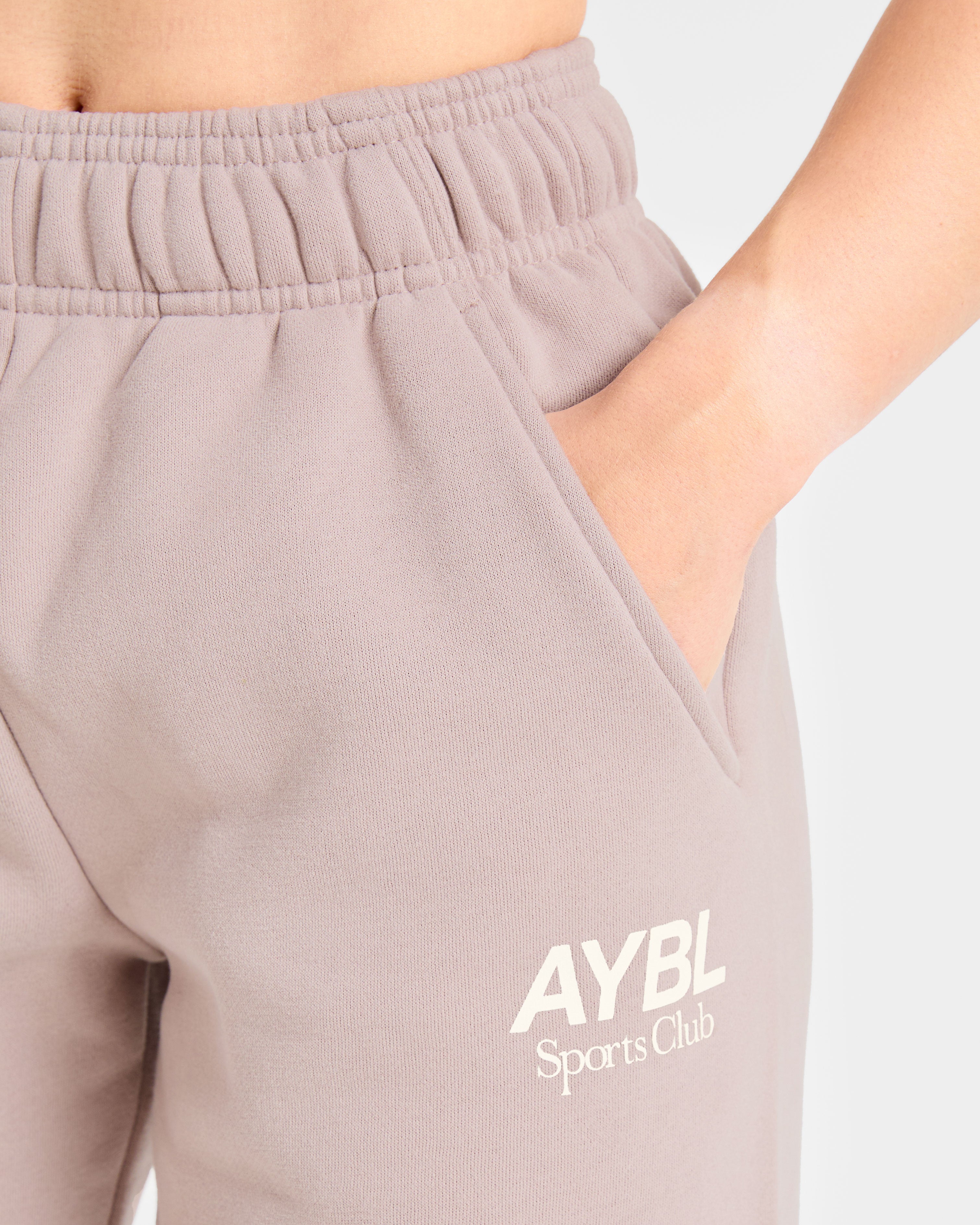 AYBL Sports Club Oversized Straight Leg Joggers - Mink Pink