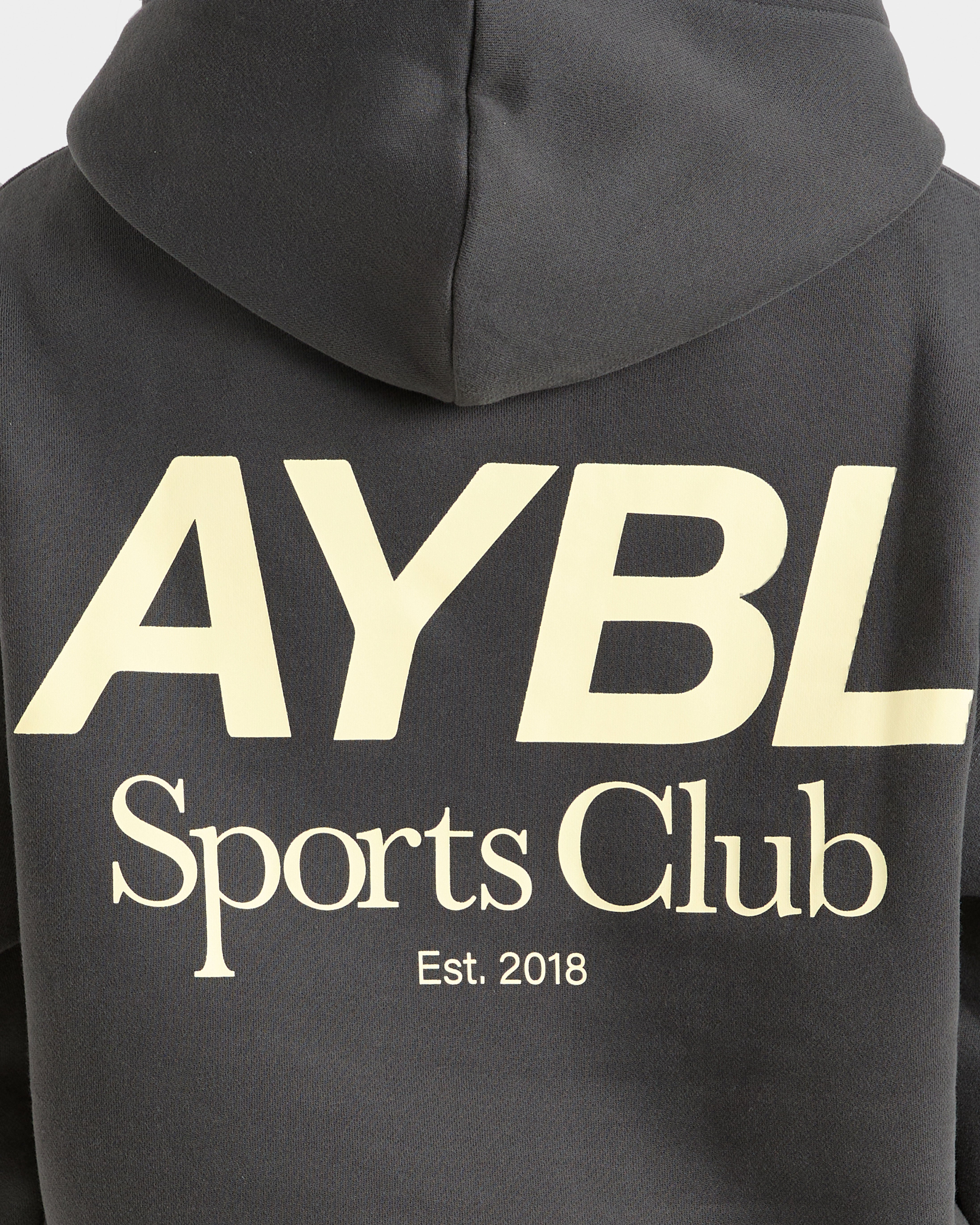 AYBL Sports Club Oversized Hoodie - Charcoal/Yellow