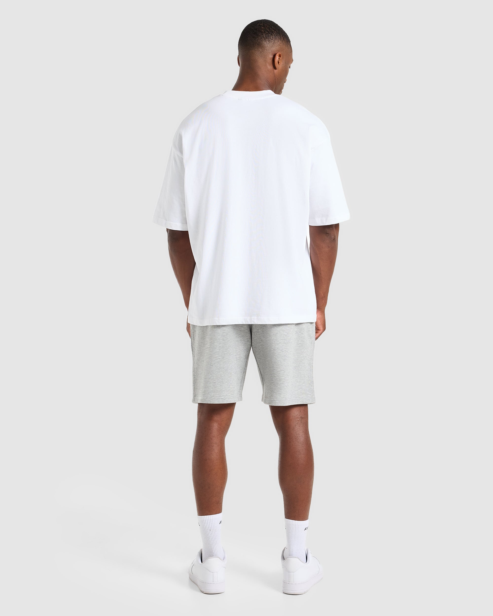 Craft Oversized Shorts - Mid Marl Grey