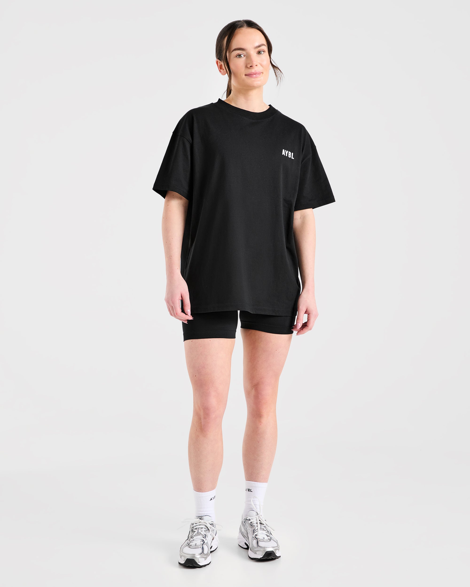 Sculpting Season Oversized T Shirt - Black