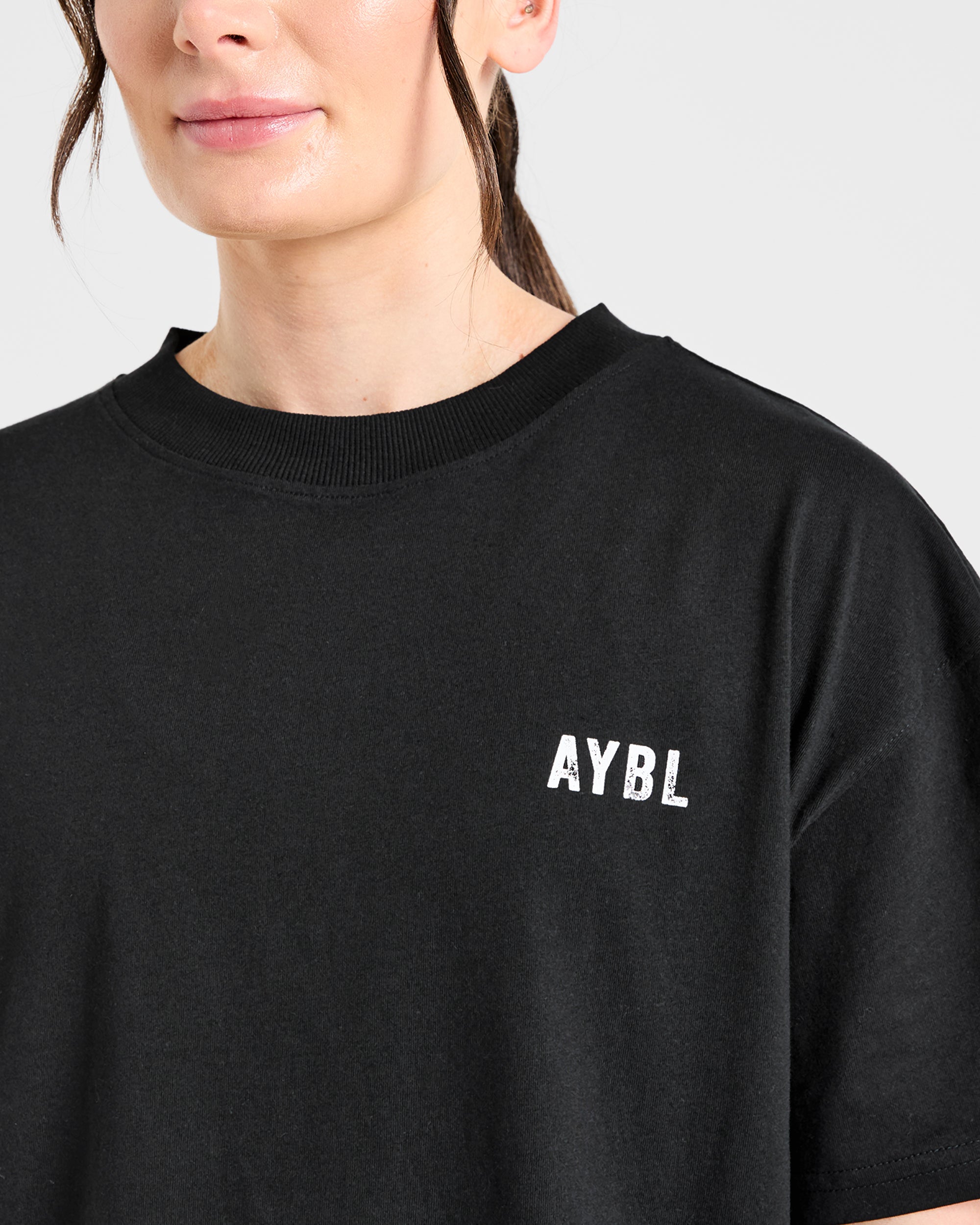 Sculpting Season Oversized T Shirt - Black