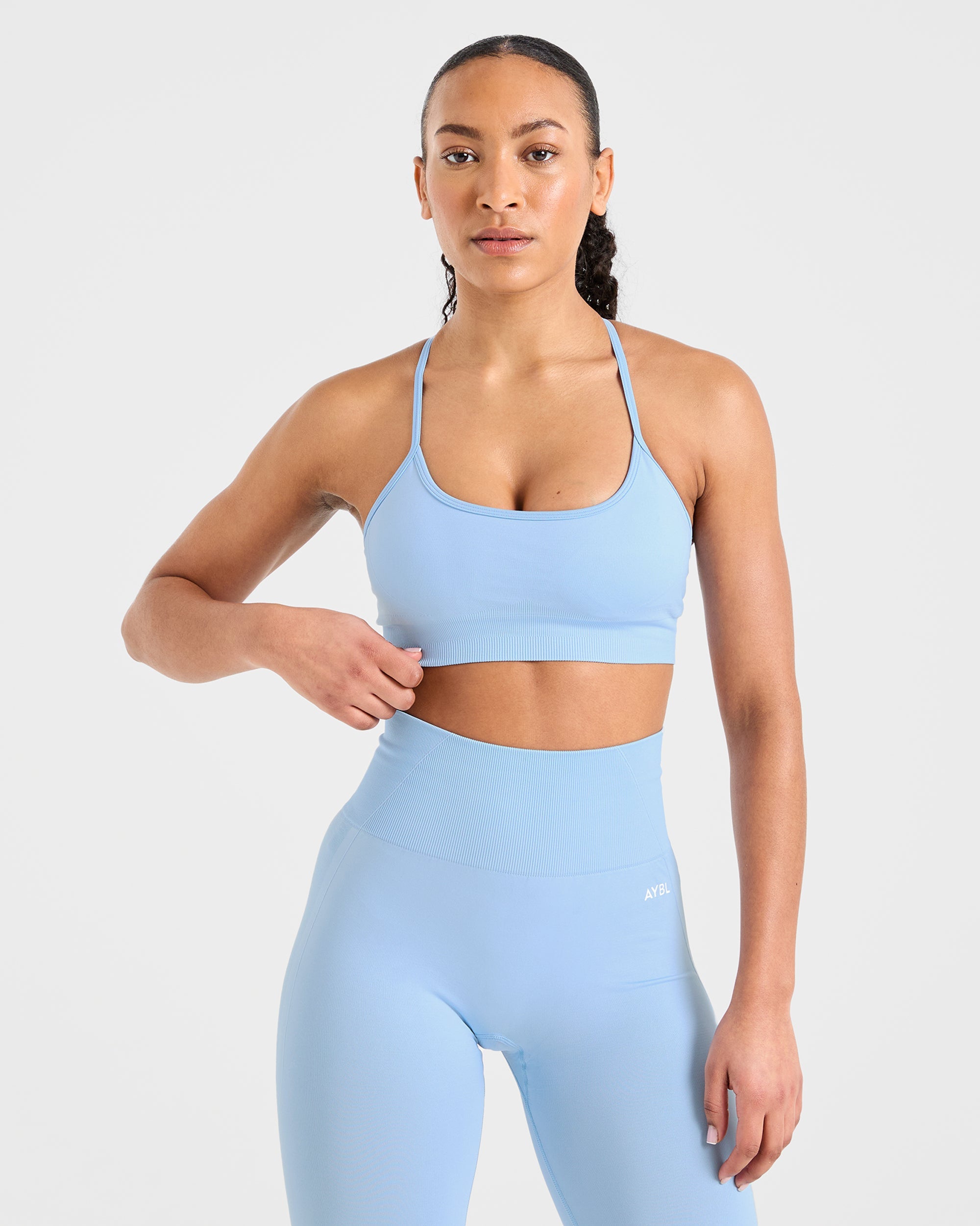 Empower Seamless Sports Bra - Sky Blue