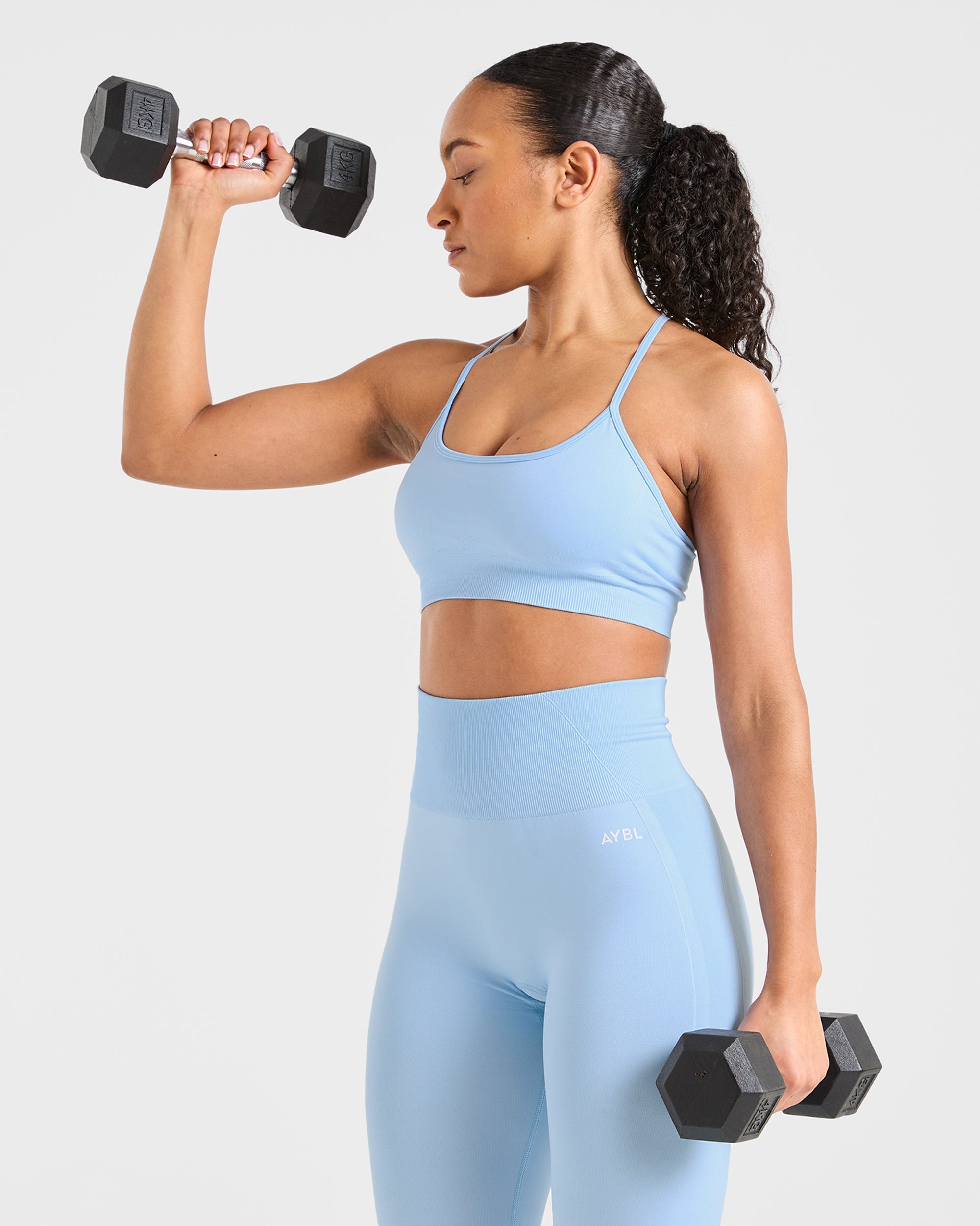 Empower Seamless Sports Bra - Sky Blue