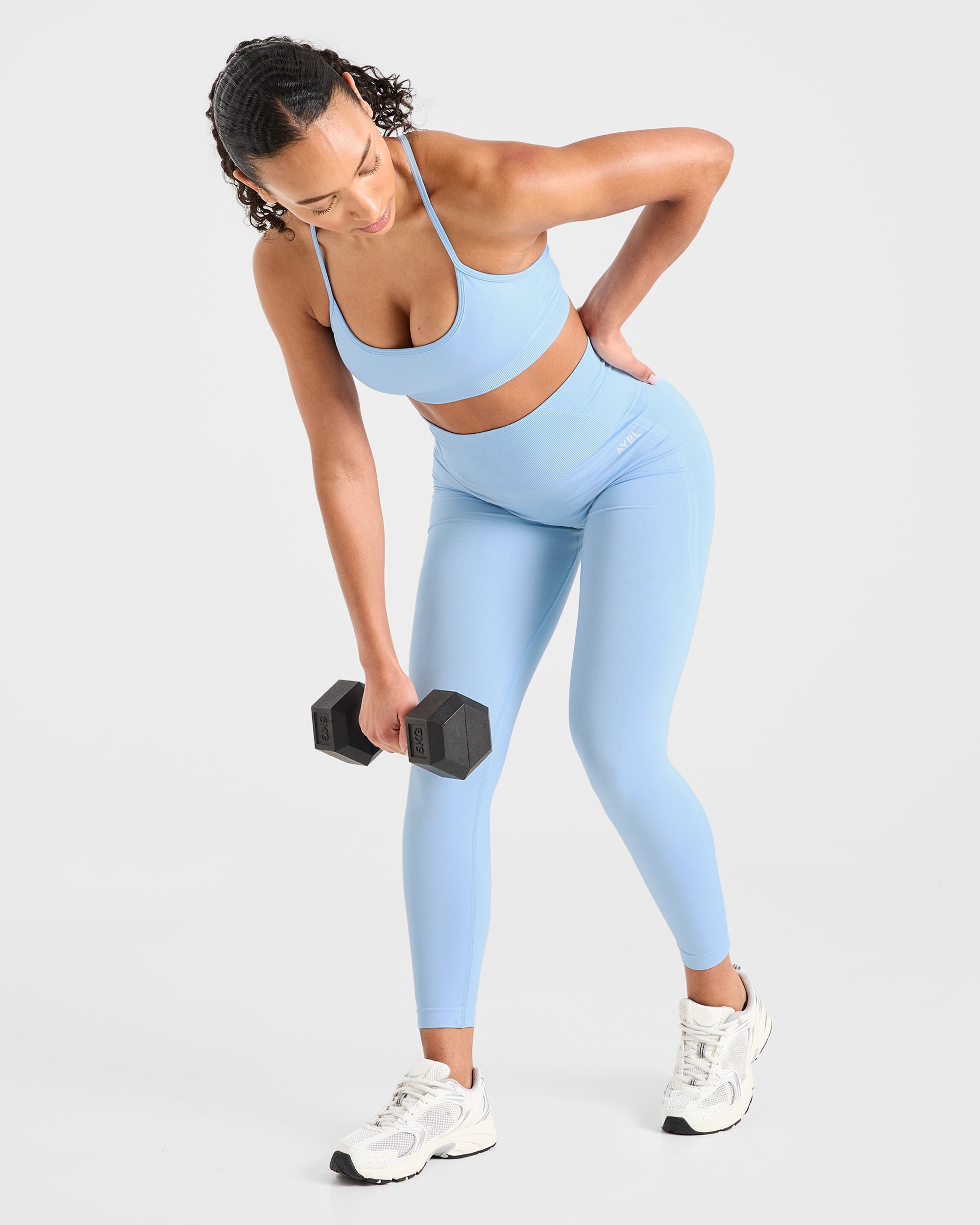 Empower Seamless Sports Bra - Sky Blue