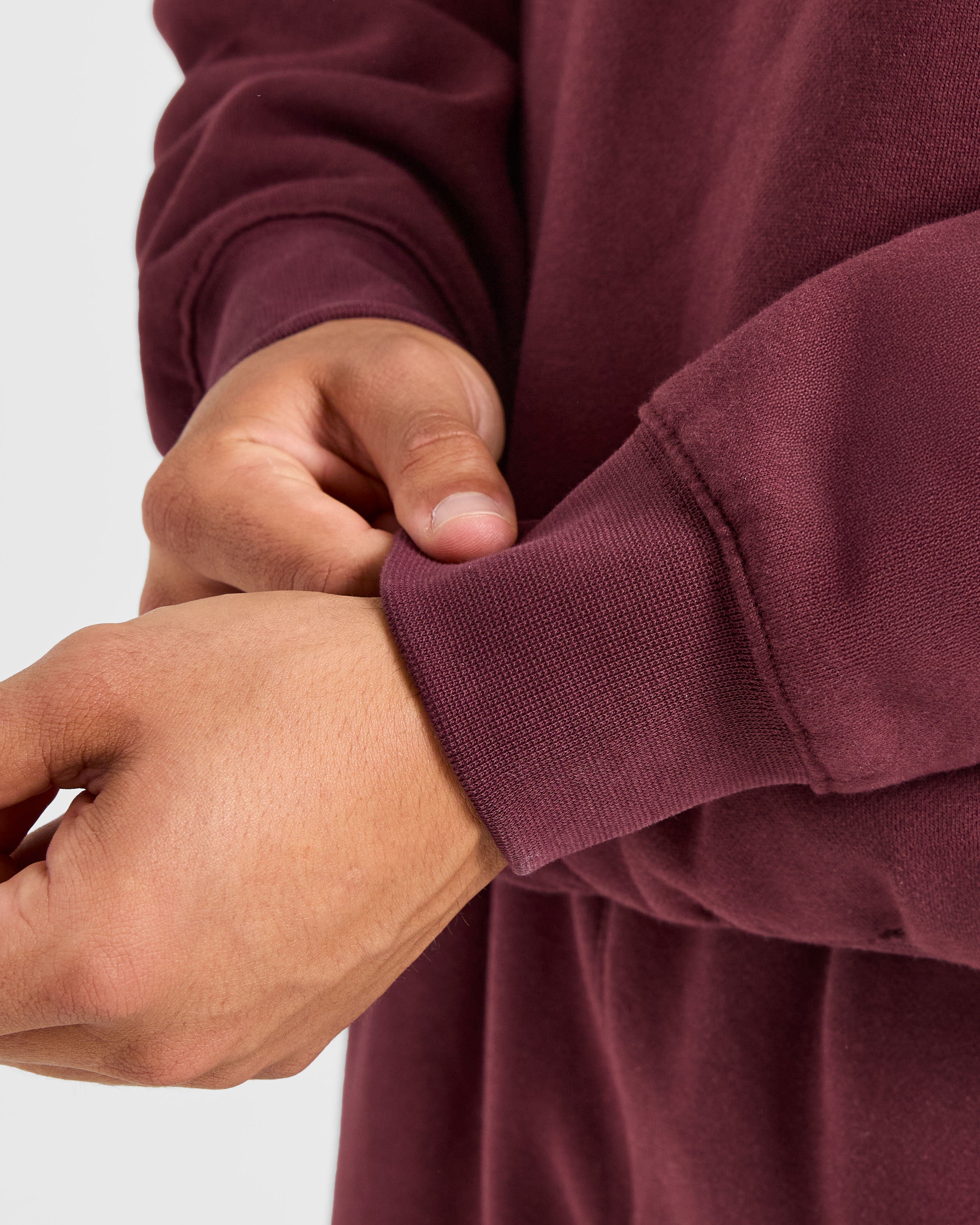 Essential Oversized Sweater - Burgundy Red