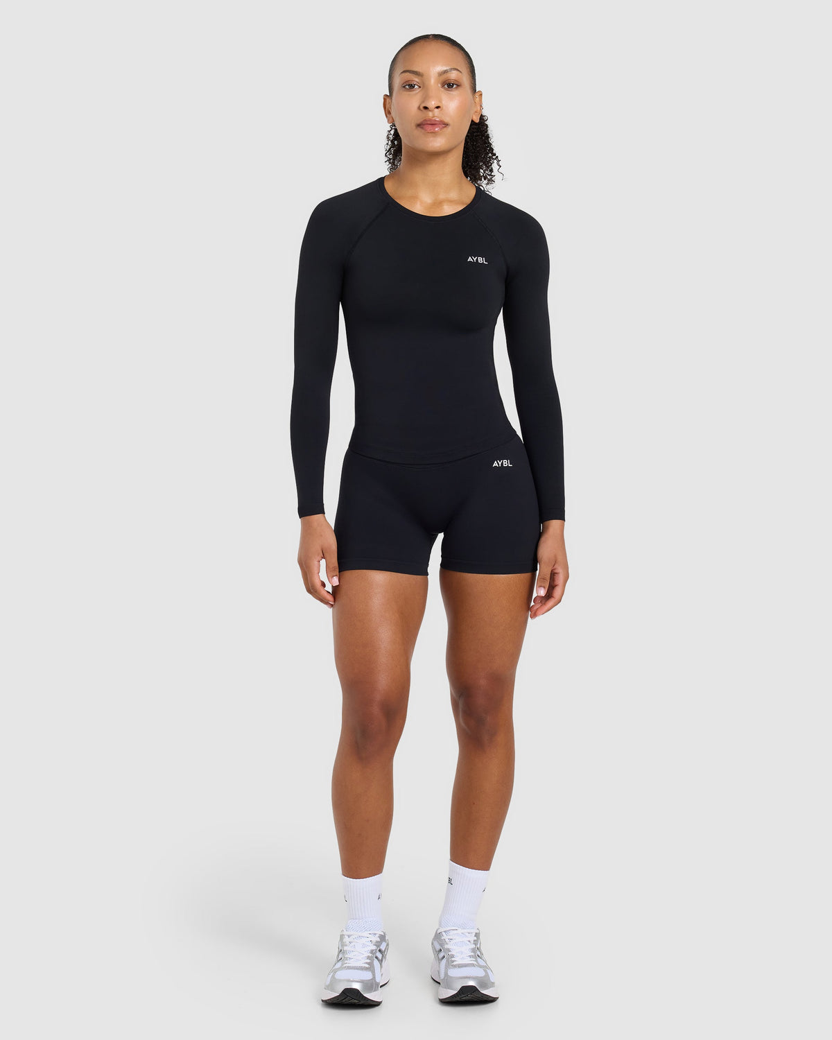 Enhance Seamless Long Sleeve Top - Black
