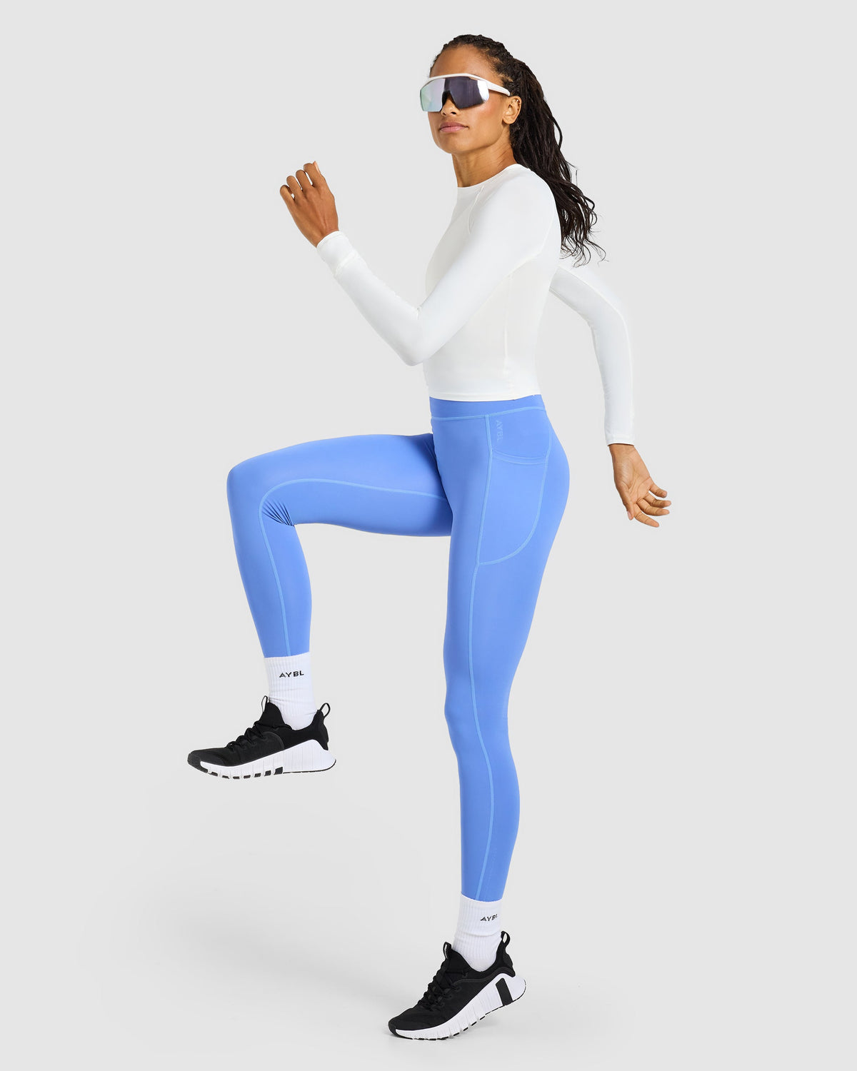 Run Pocket Leggings - Cornflower Blue