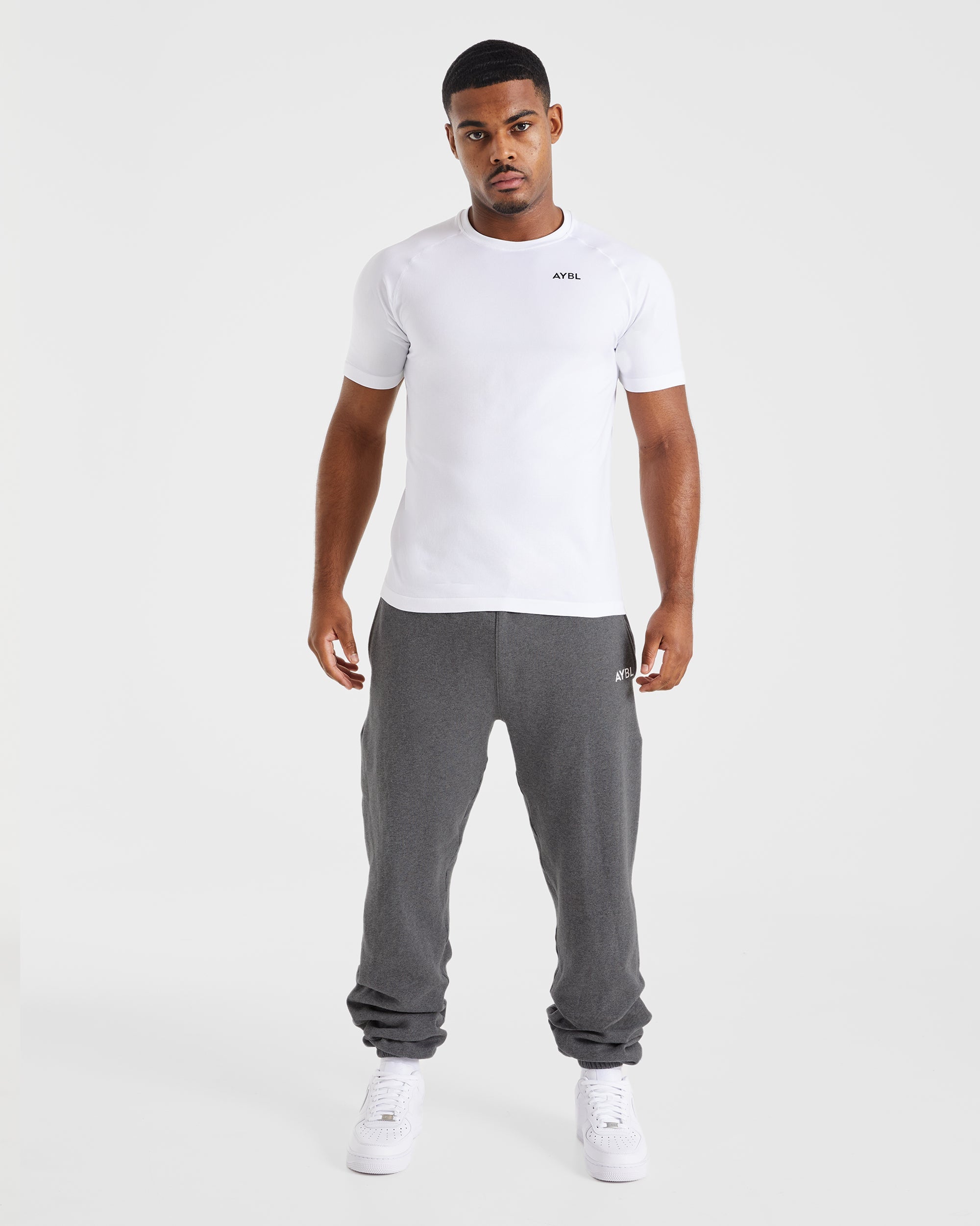 Essential Oversized Joggers - Charcoal Marl