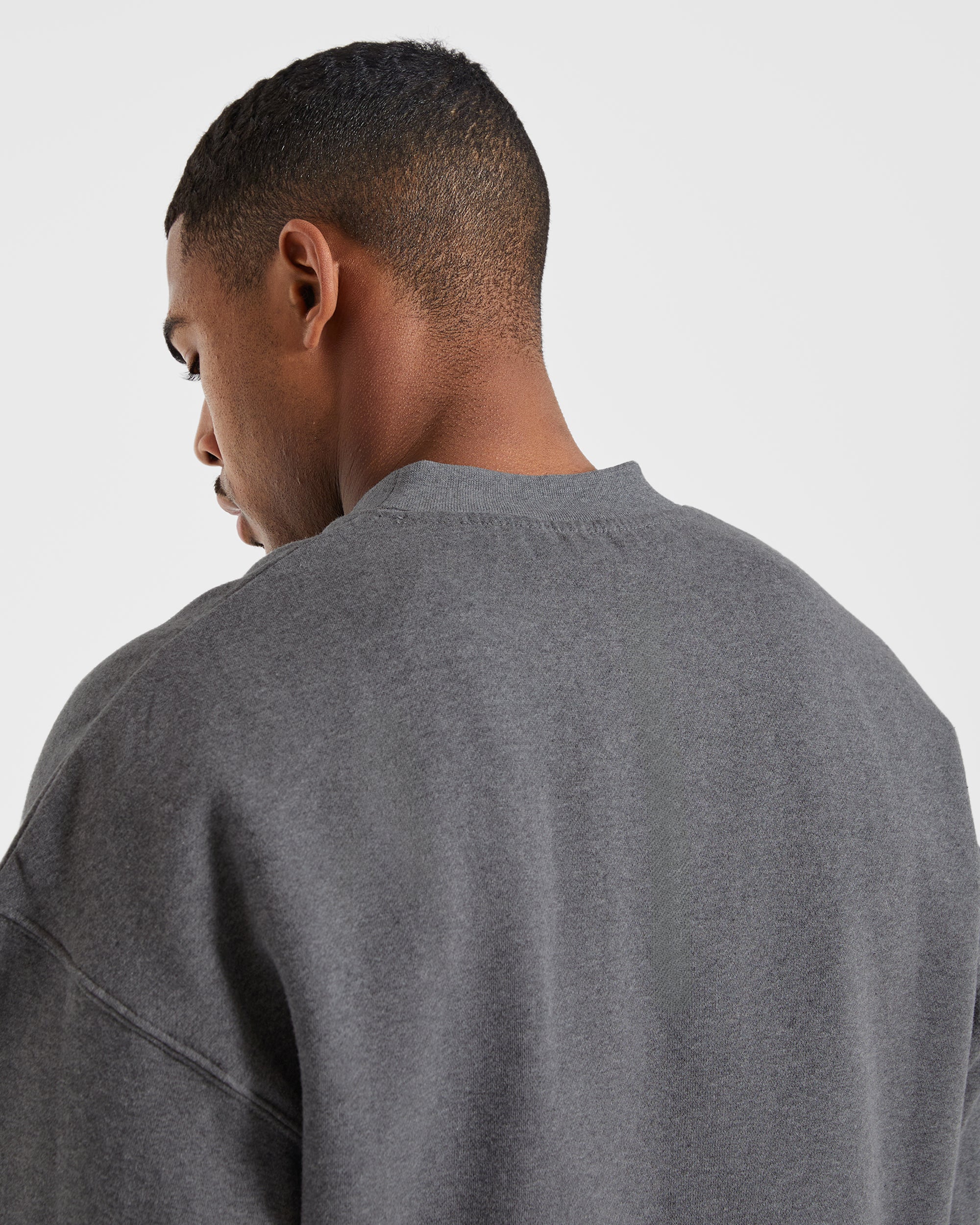 Essential Oversized Sweater - Charcoal Marl