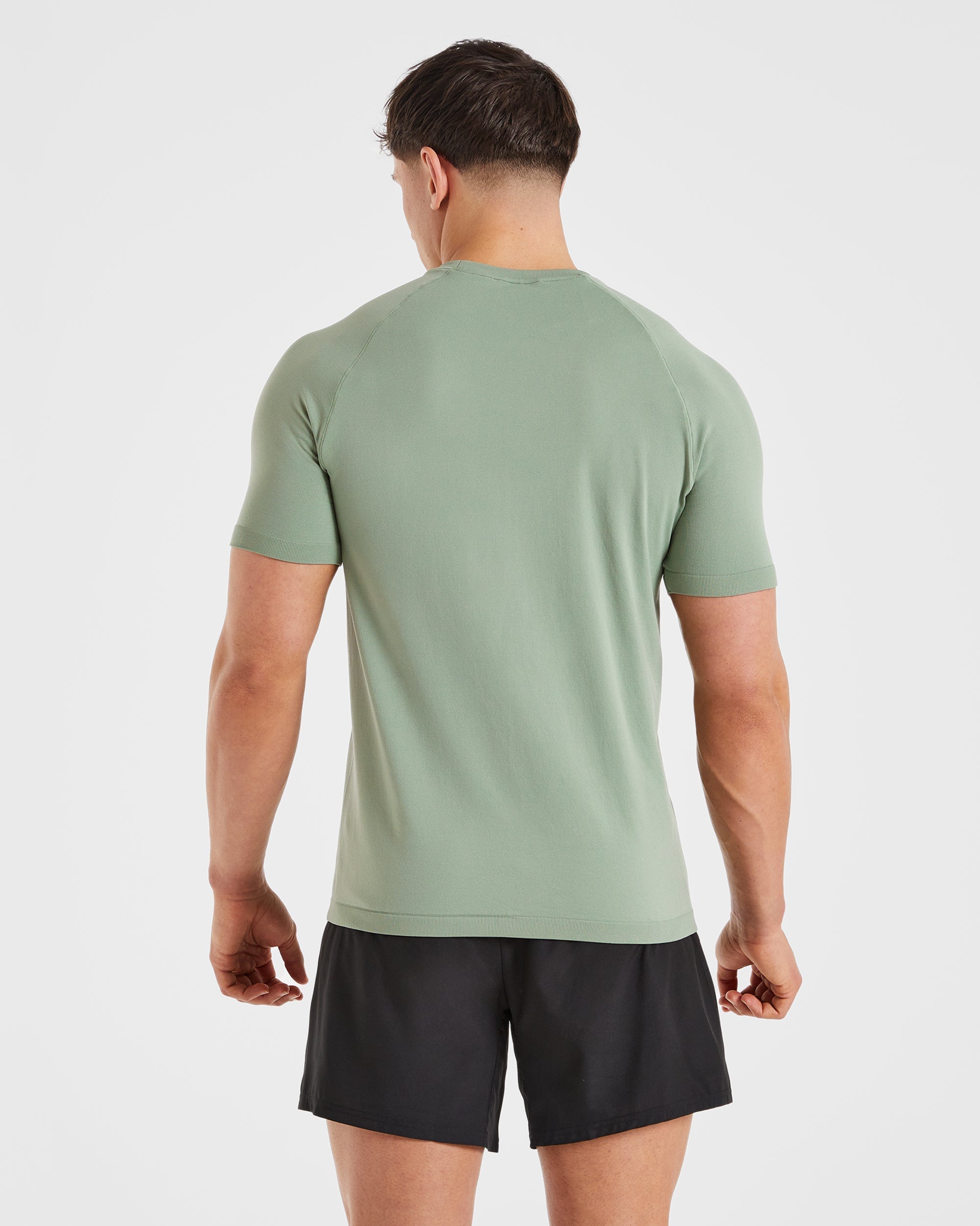 Ascend Seamless T Shirt - Olive Green