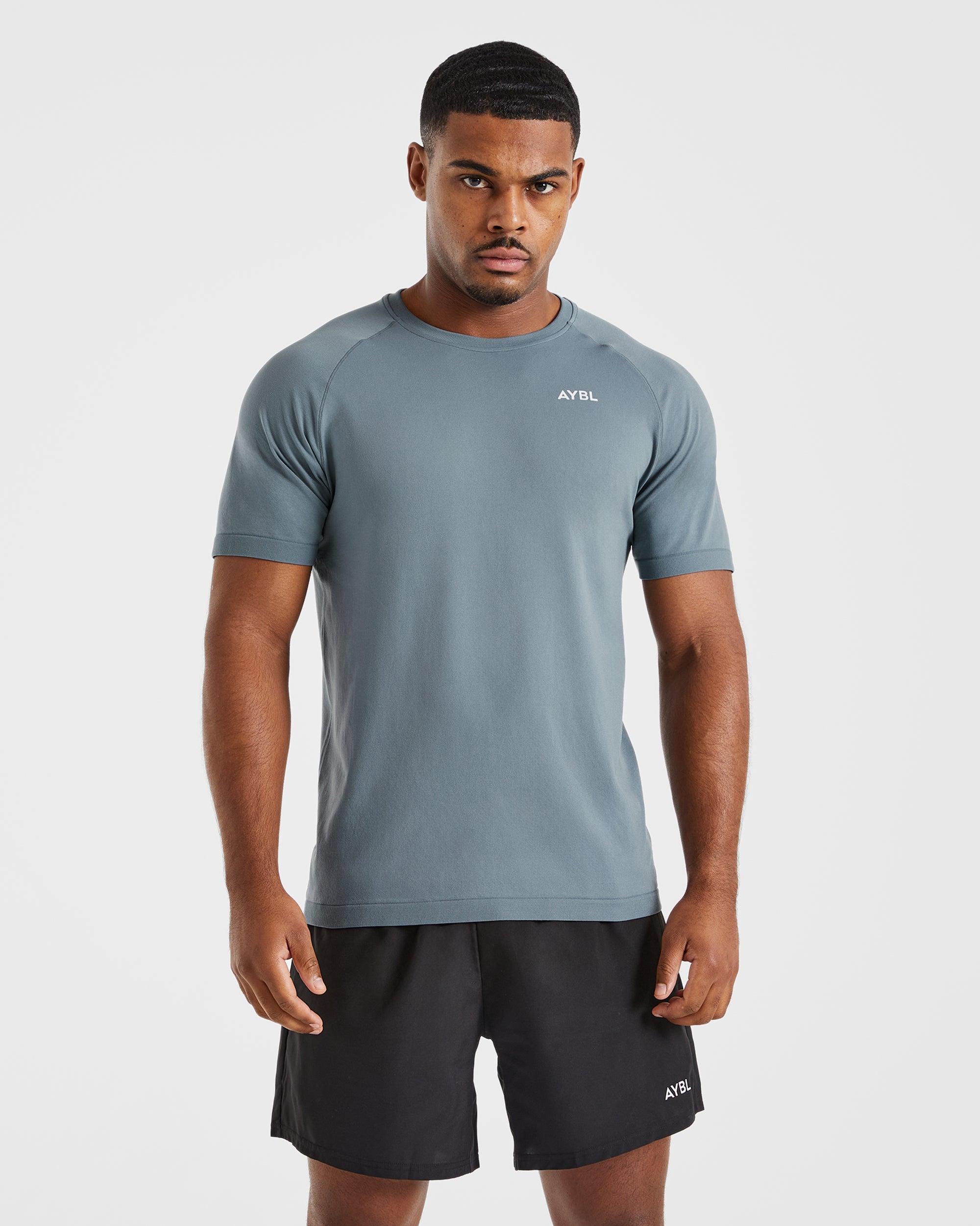 Ascend Seamless T Shirt - Slate Blue