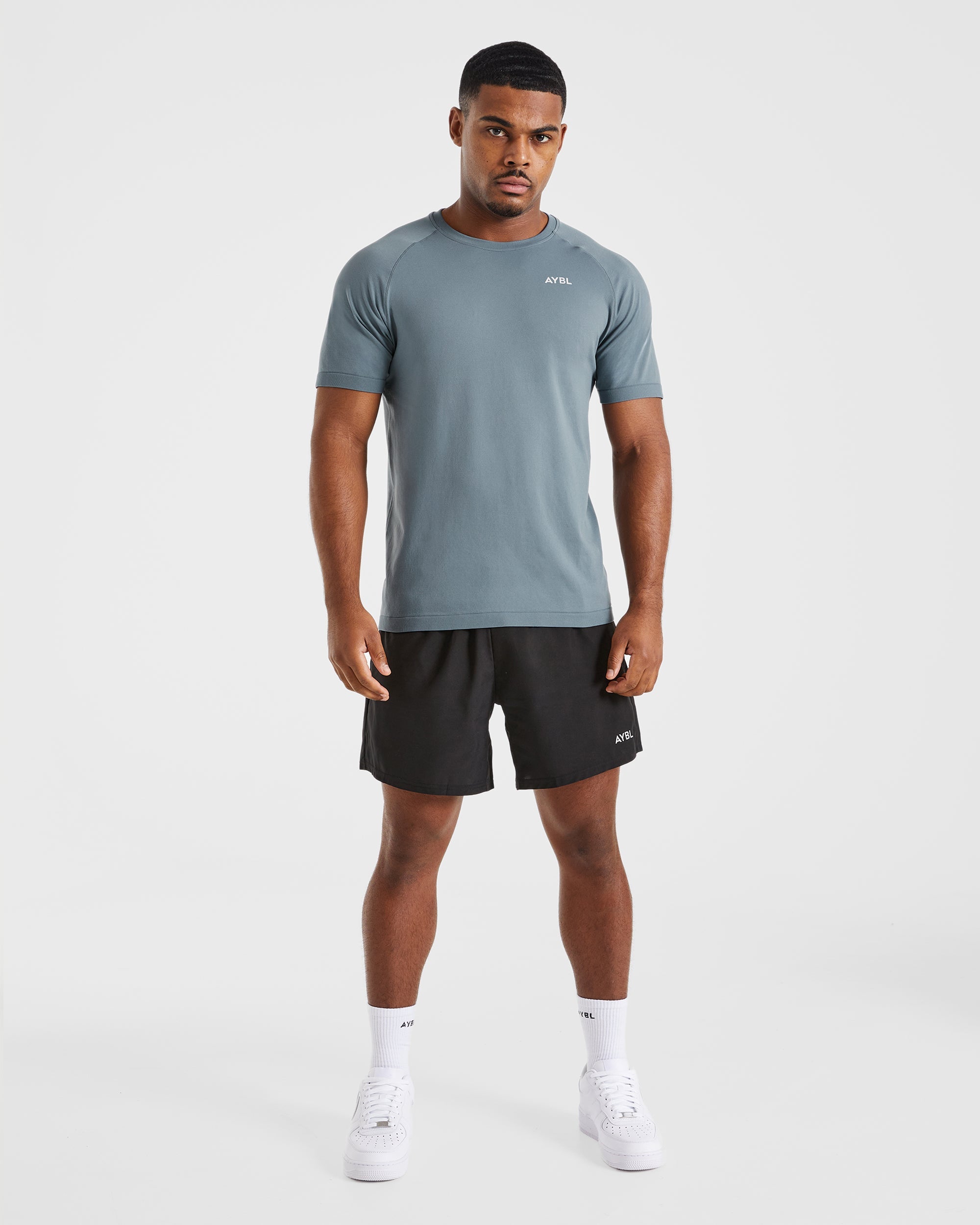 Ascend Seamless T Shirt - Slate Blue