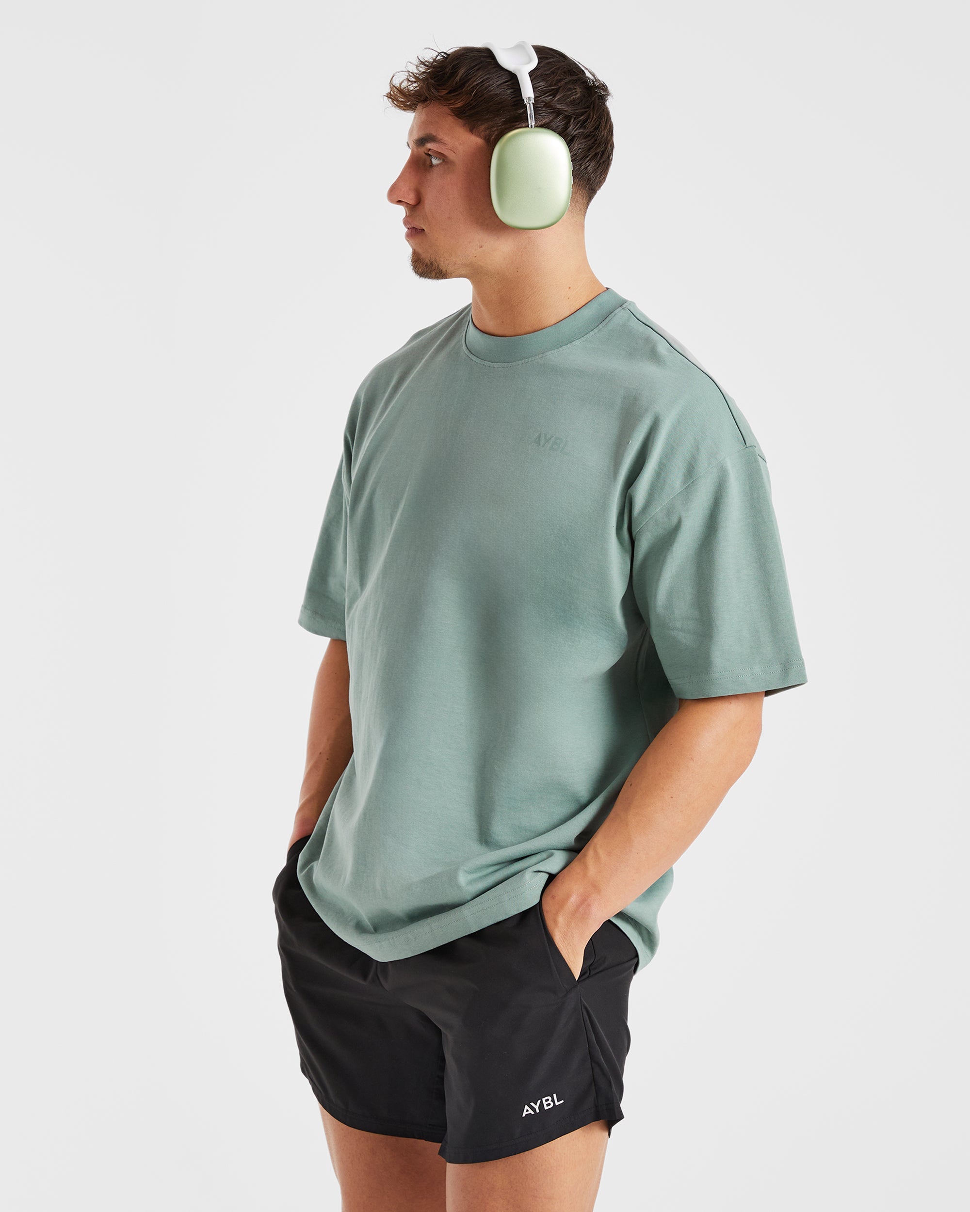 Essential Oversized T Shirt - Slate Green