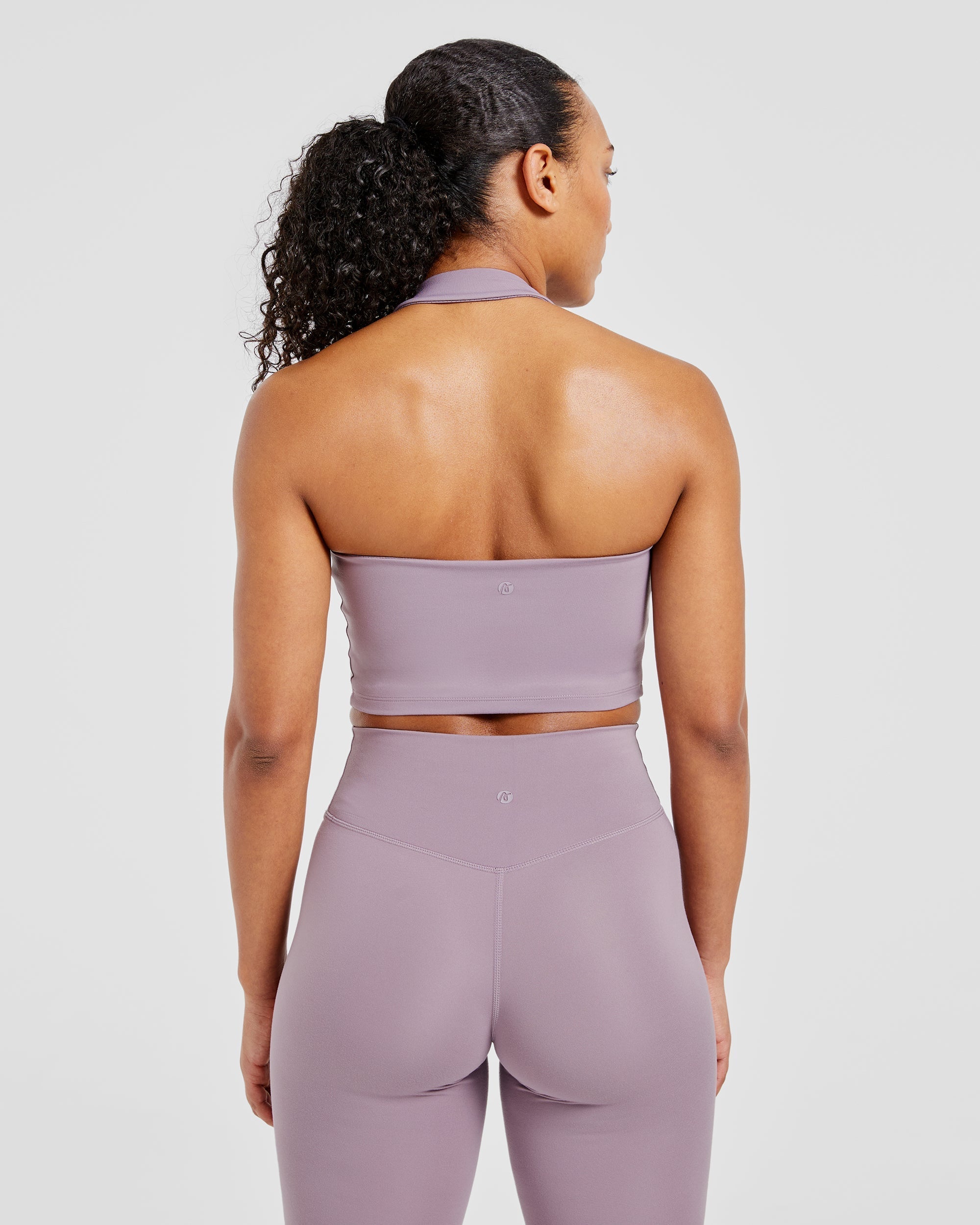 Staple Halterneck Crop Top -  Mauve Purple