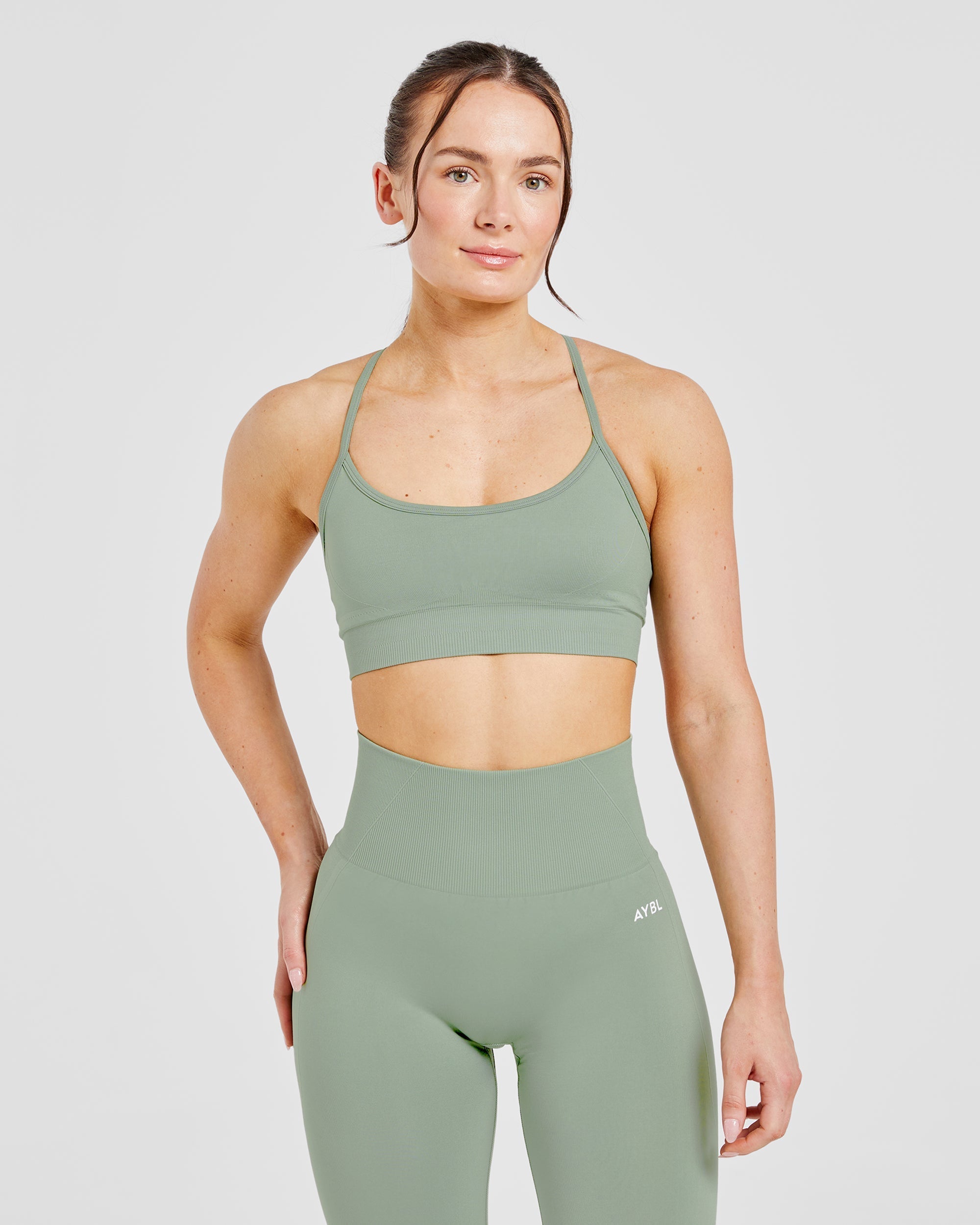 Empower Seamless Sports Bra - Grove Green