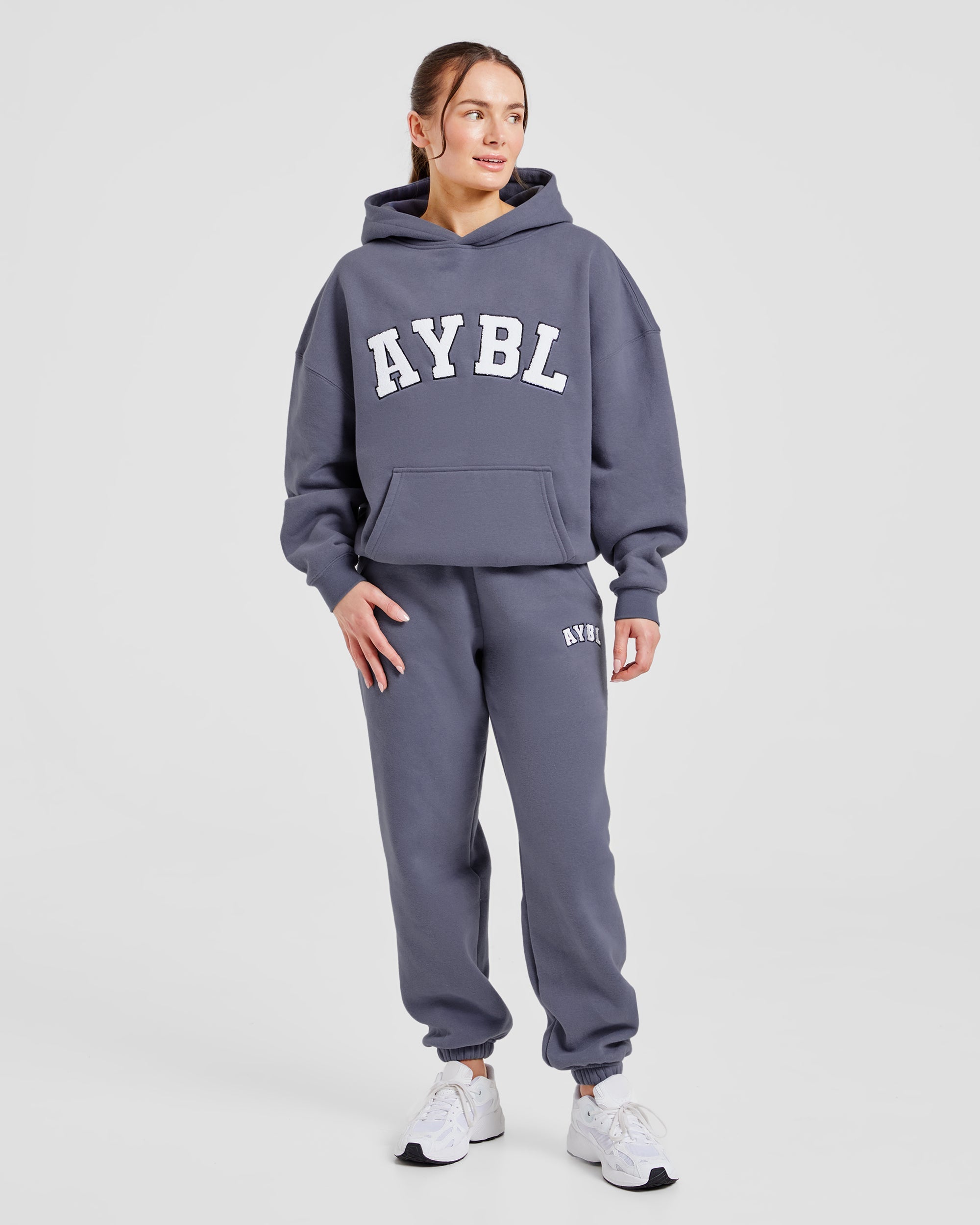 Varsity Oversized Hoodie - Slate