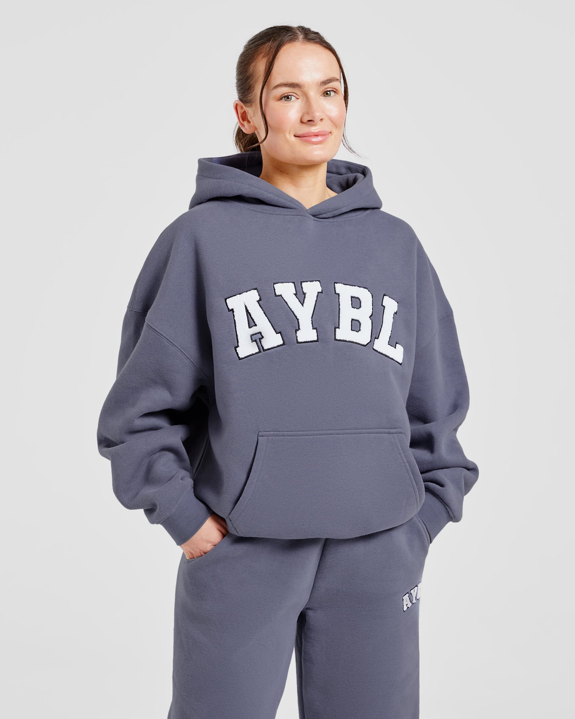 Varsity Oversized Hoodie - Slate