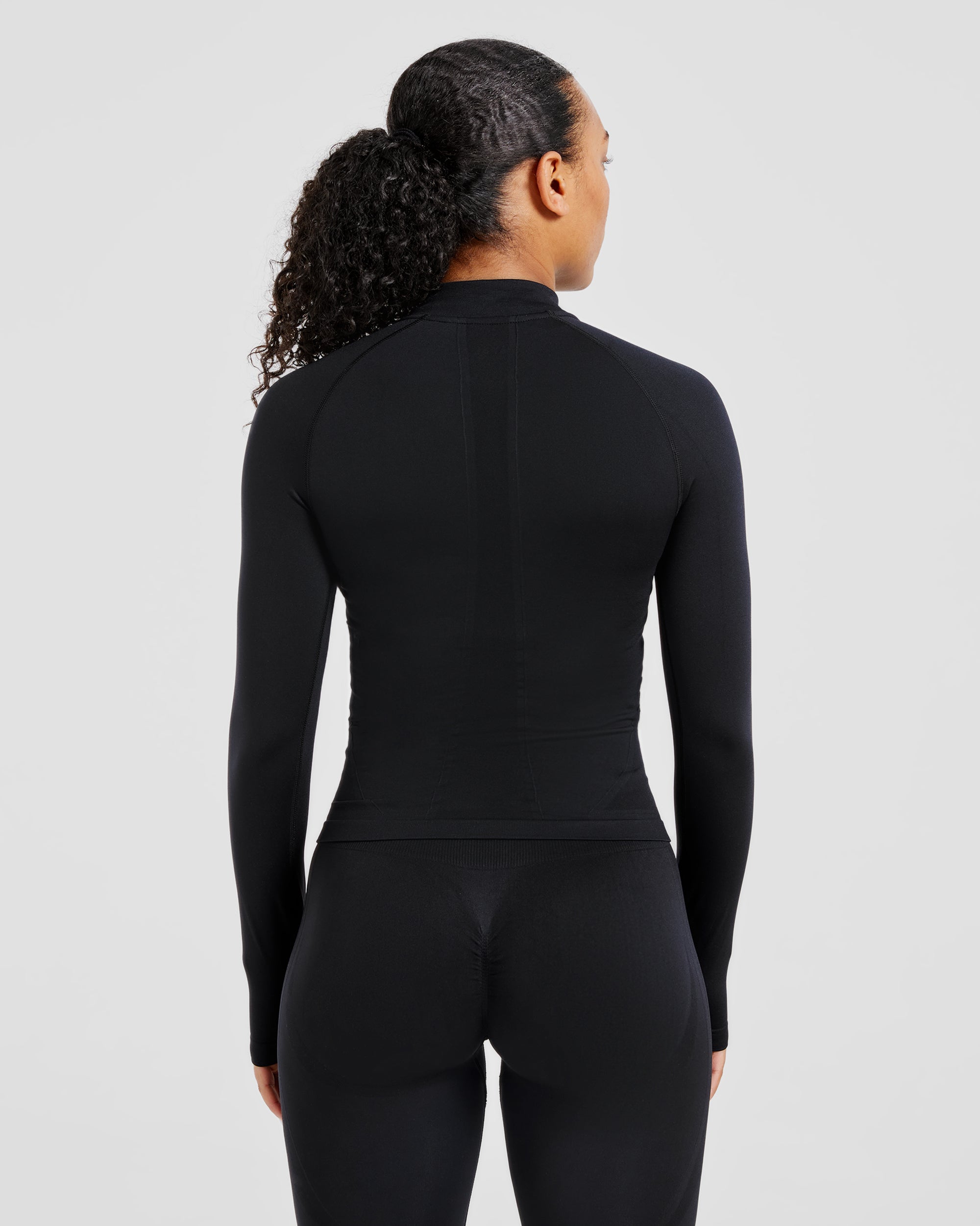 Empower Seamless 1/2 Zip Jacket - Black