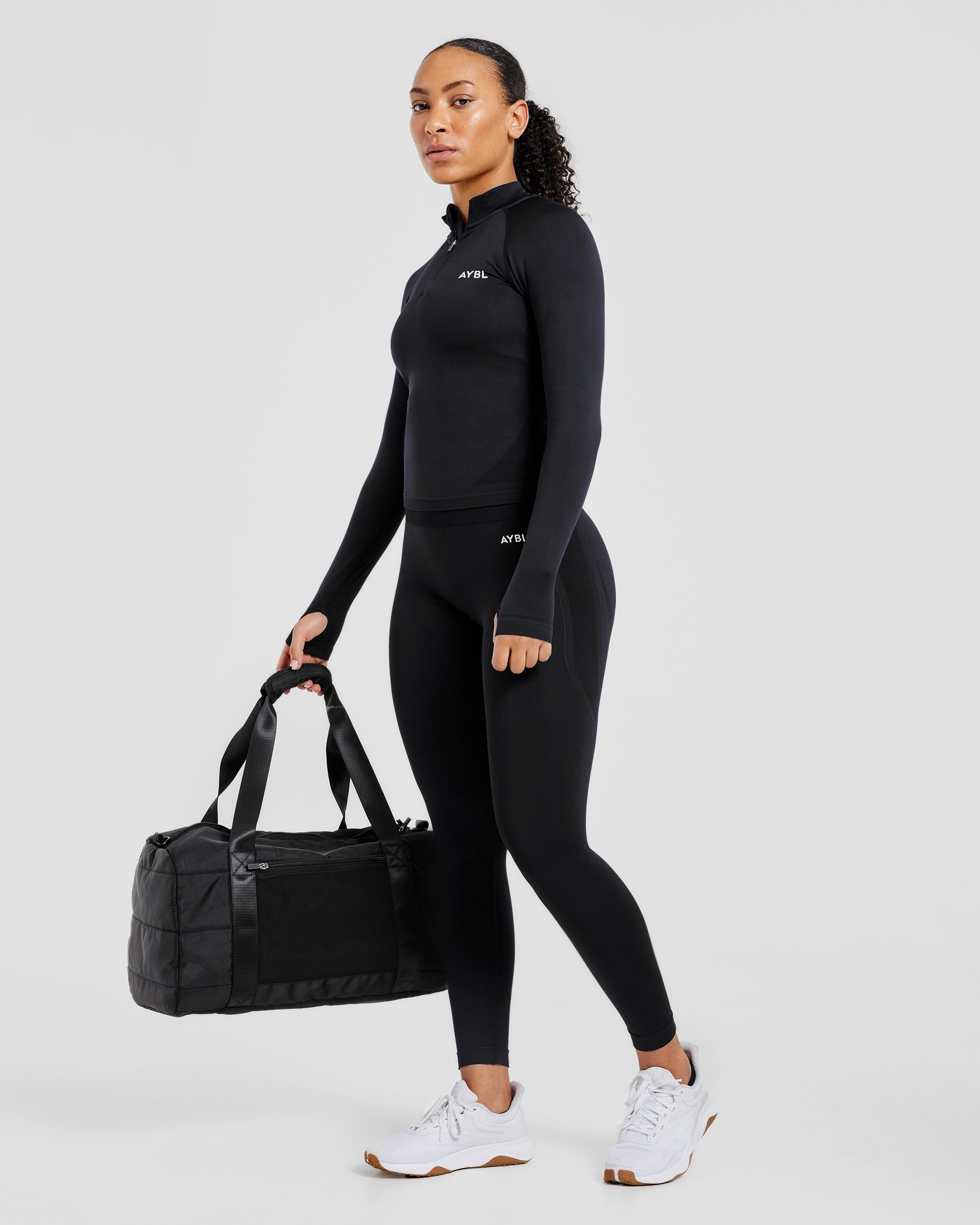 Empower Seamless 1/2 Zip Jacket - Black