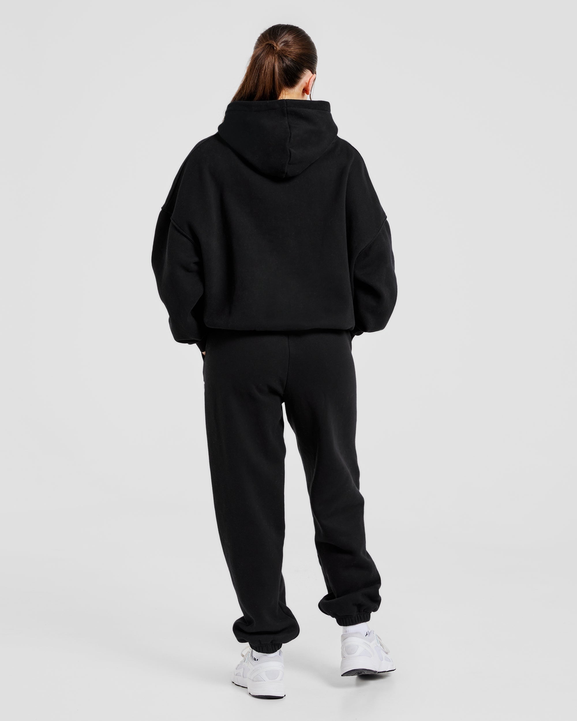 Varsity Oversized Hoodie - Black