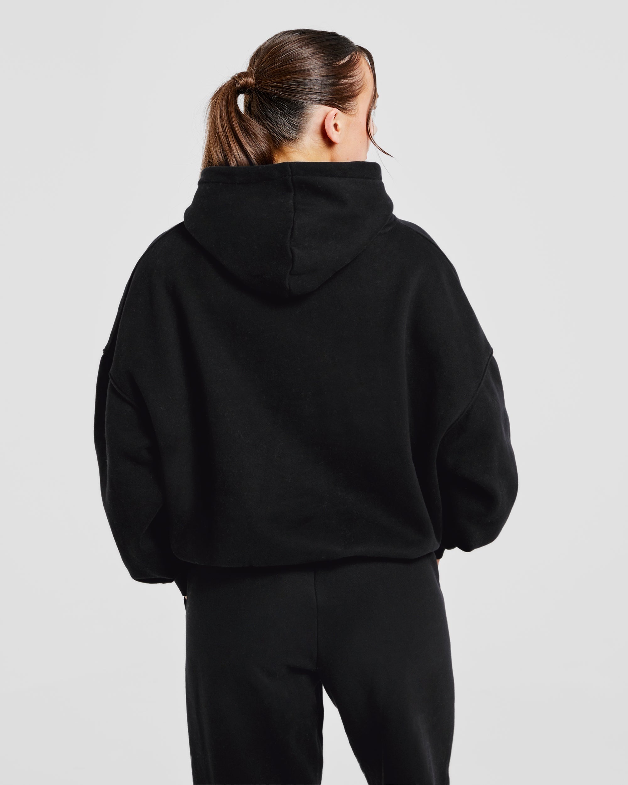 Varsity Oversized Hoodie - Black