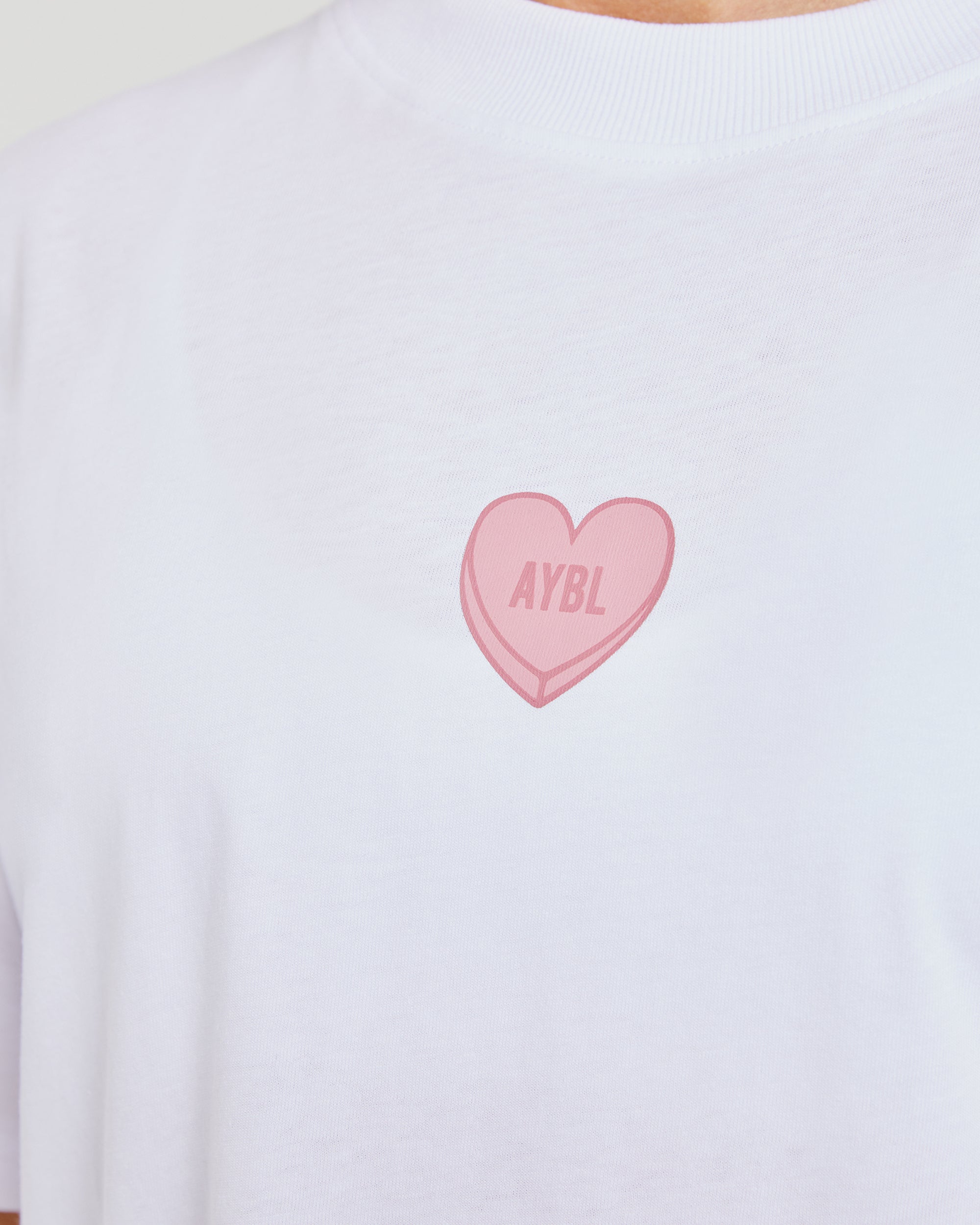 Love Hearts Oversized T Shirt - White