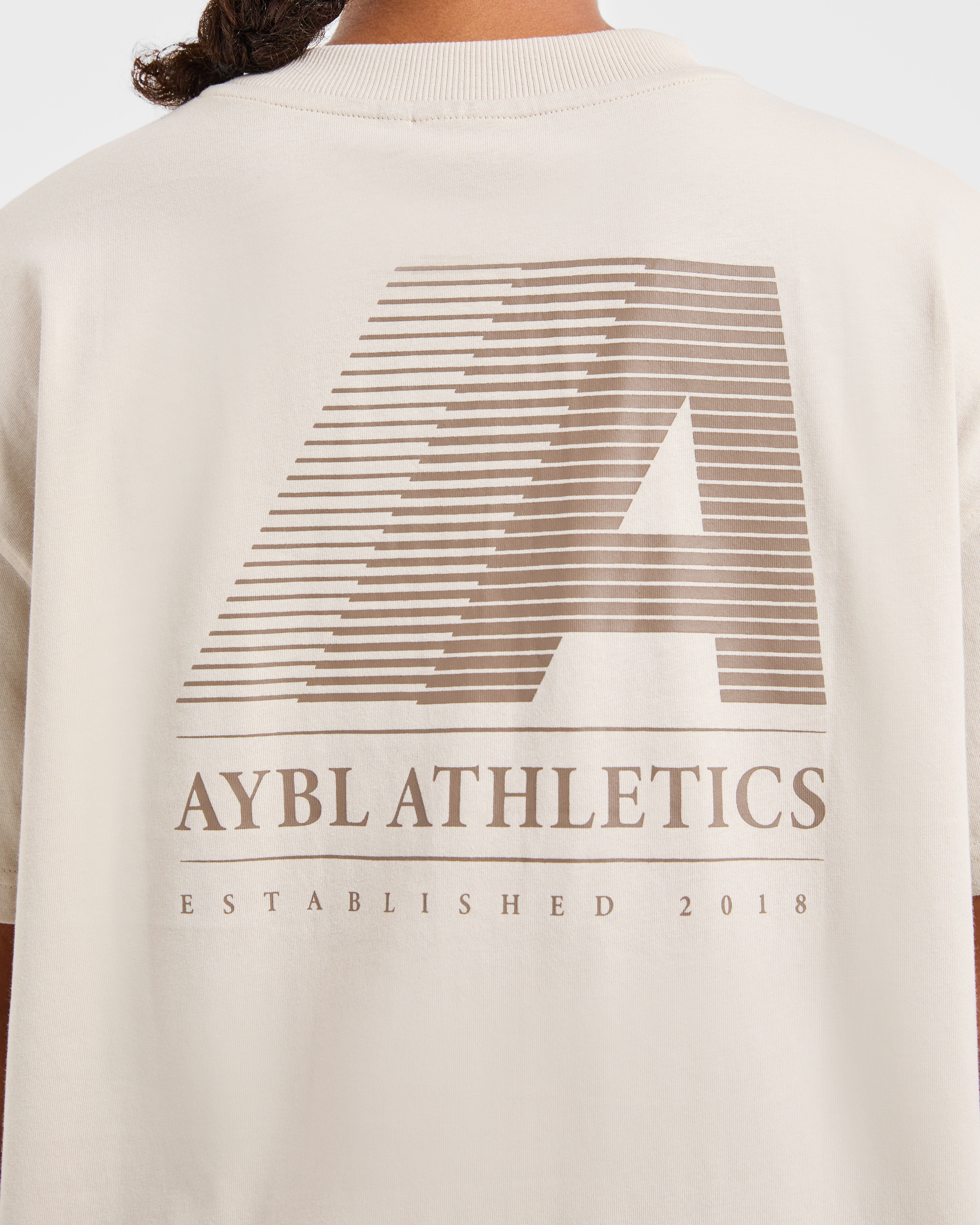 Retro Athletics Oversized T Shirt - Sand