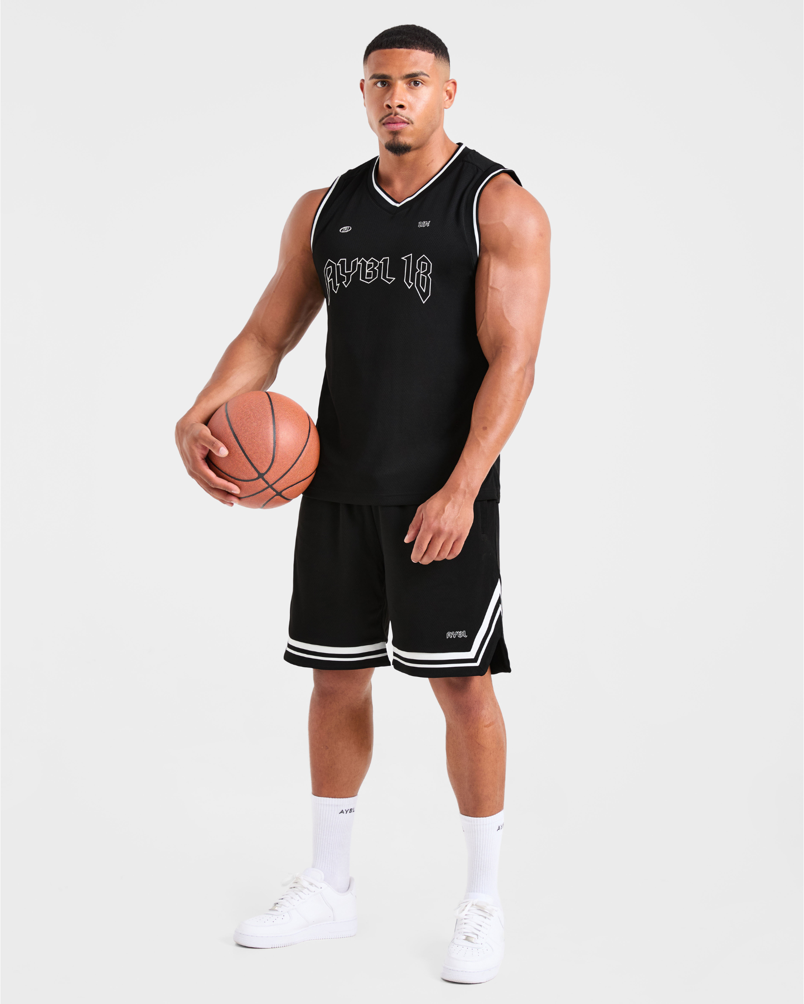 Rebound Stripe Shorts - Black